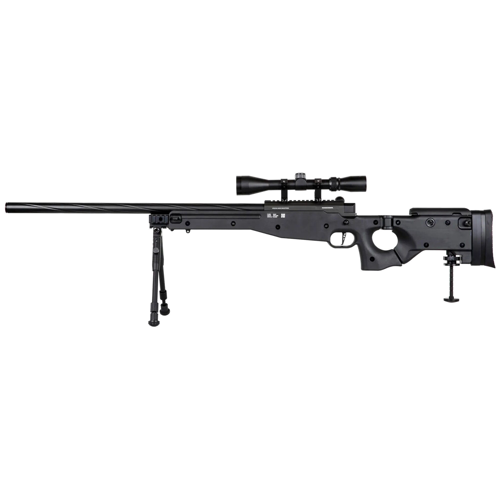 Снайперська гвинтівка ASG Specna Arms SA-S14 EDGE з оптичним прицілом та сошкою - Black