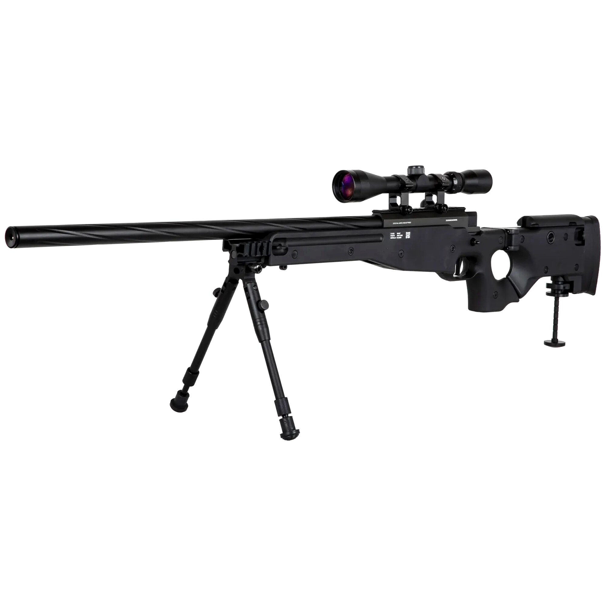 Снайперська гвинтівка ASG Specna Arms SA-S14 EDGE з оптичним прицілом та сошкою - Black
