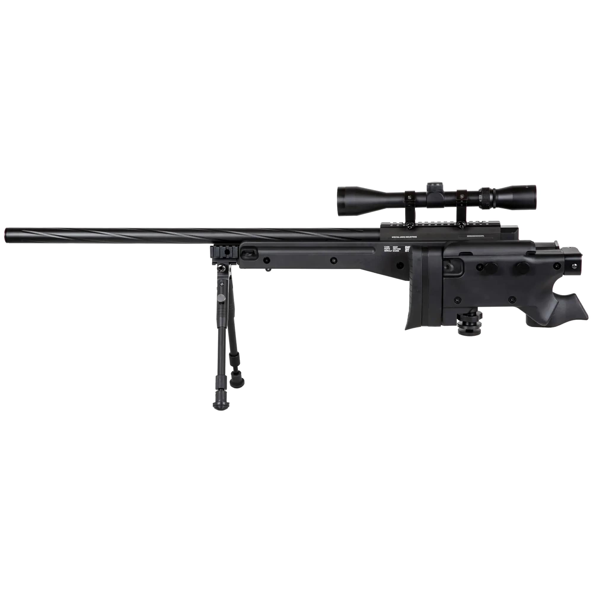 Снайперська гвинтівка ASG Specna Arms SA-S14 EDGE з оптичним прицілом та сошкою - Black