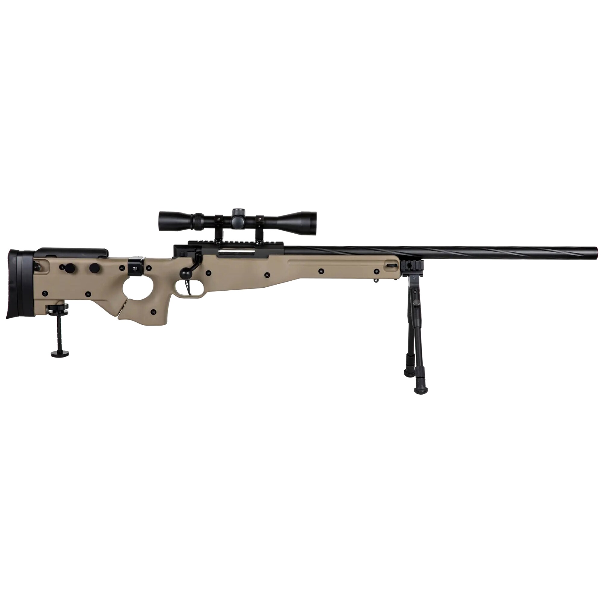 Снайперська гвинтівка ASG Specna Arms SA-S14 EDGE з оптичним прицілом і сошкою - Tan