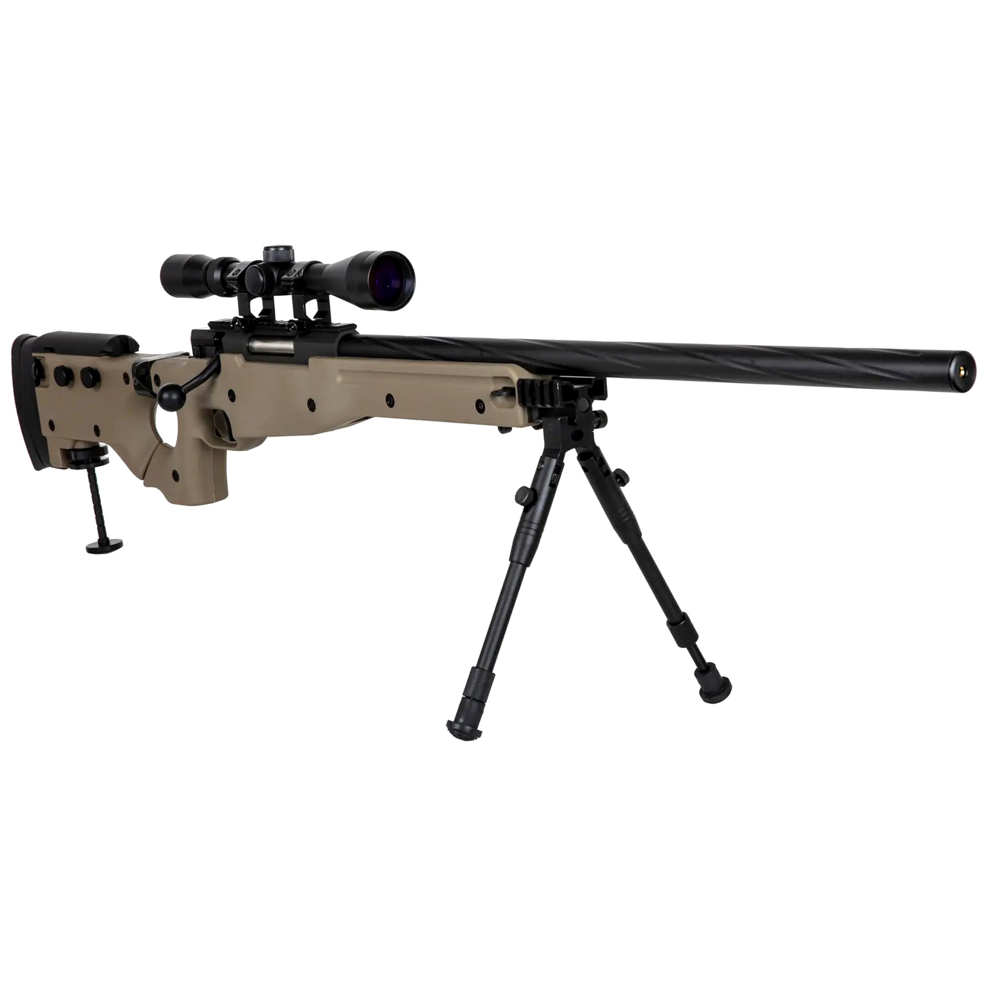 Снайперська гвинтівка ASG Specna Arms SA-S14 EDGE з оптичним прицілом і сошкою - Tan