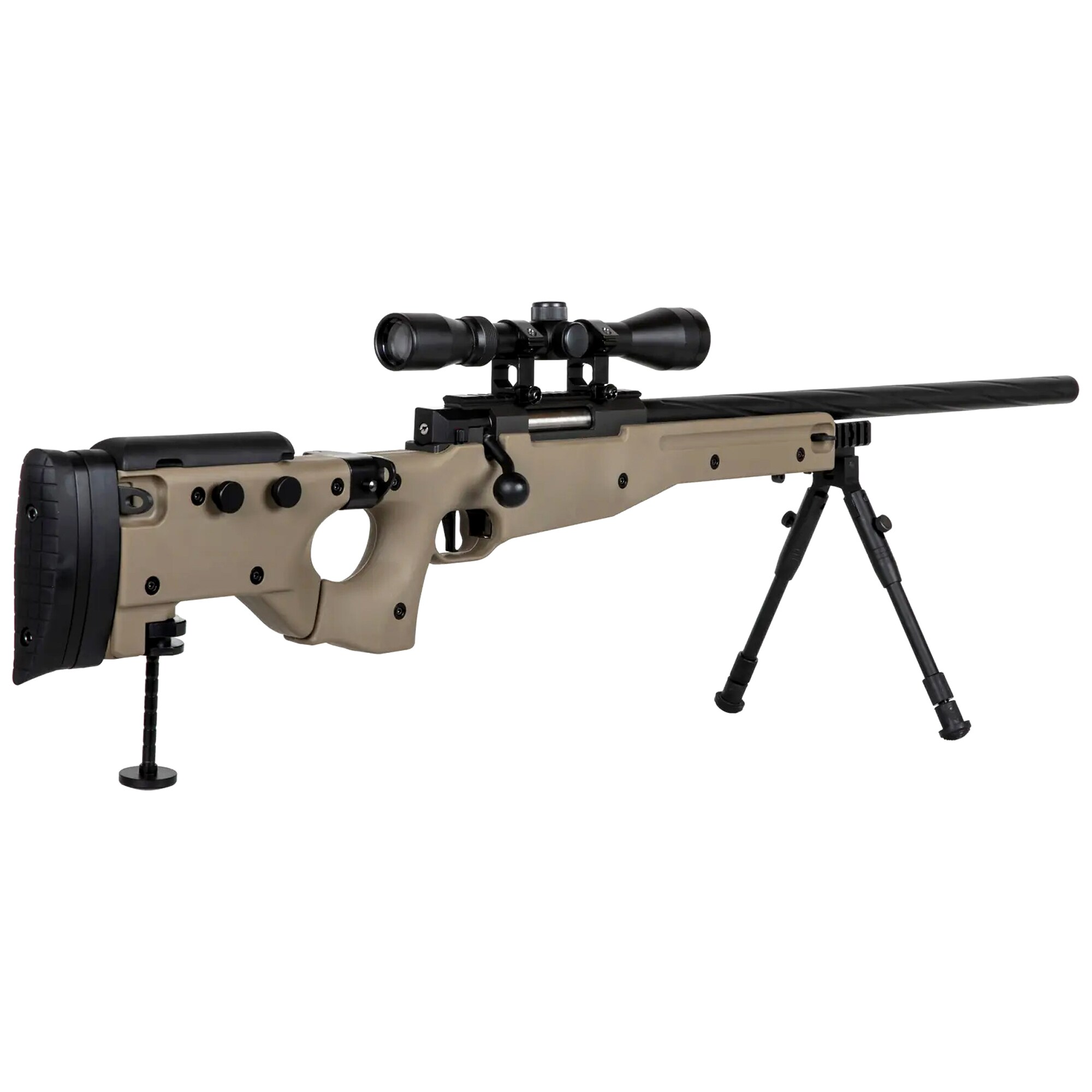 Снайперська гвинтівка ASG Specna Arms SA-S14 EDGE з оптичним прицілом і сошкою - Tan