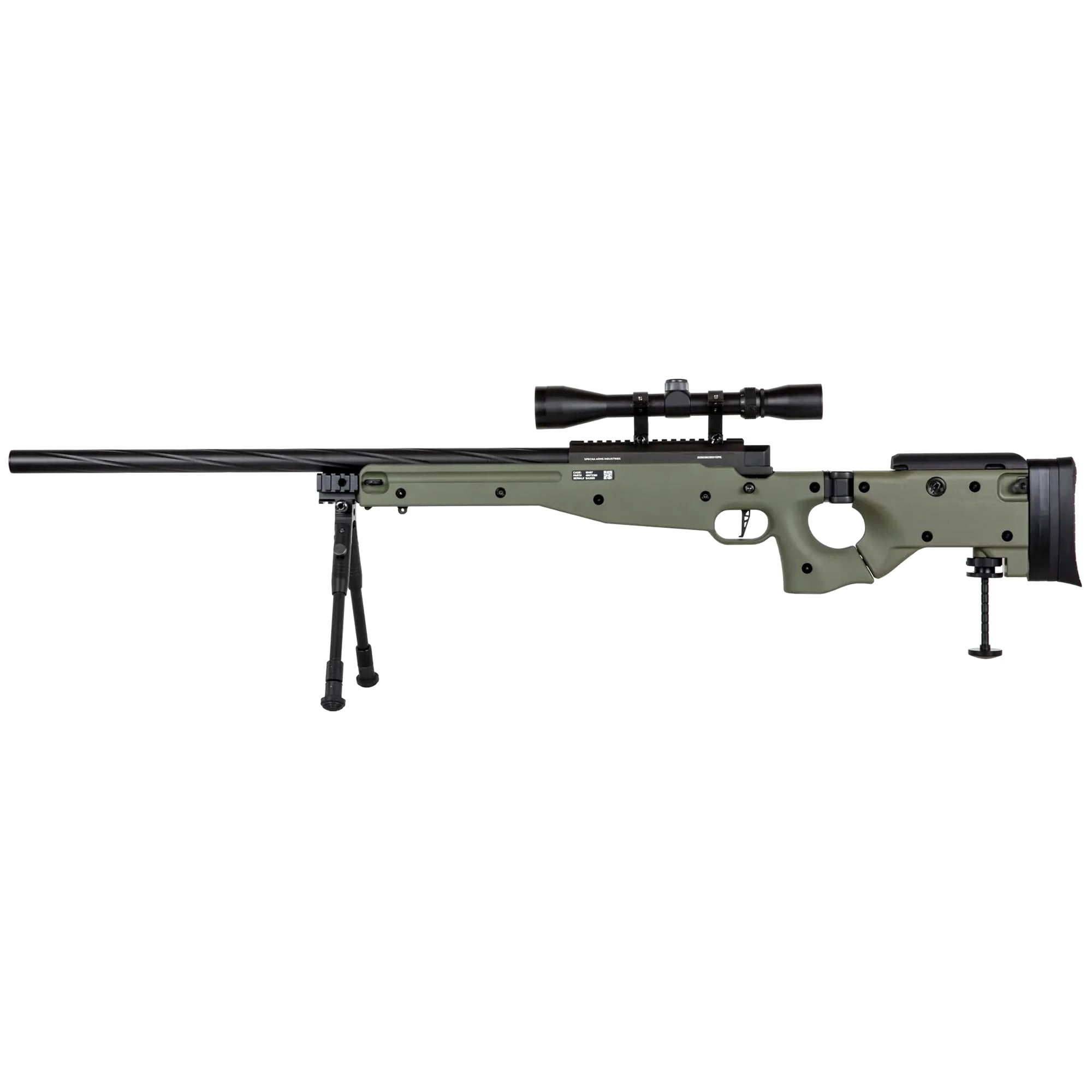 Снайперська гвинтівка ASG Specna Arms SA-S14 EDGE з оптичним прицілом та сошкою - Olive