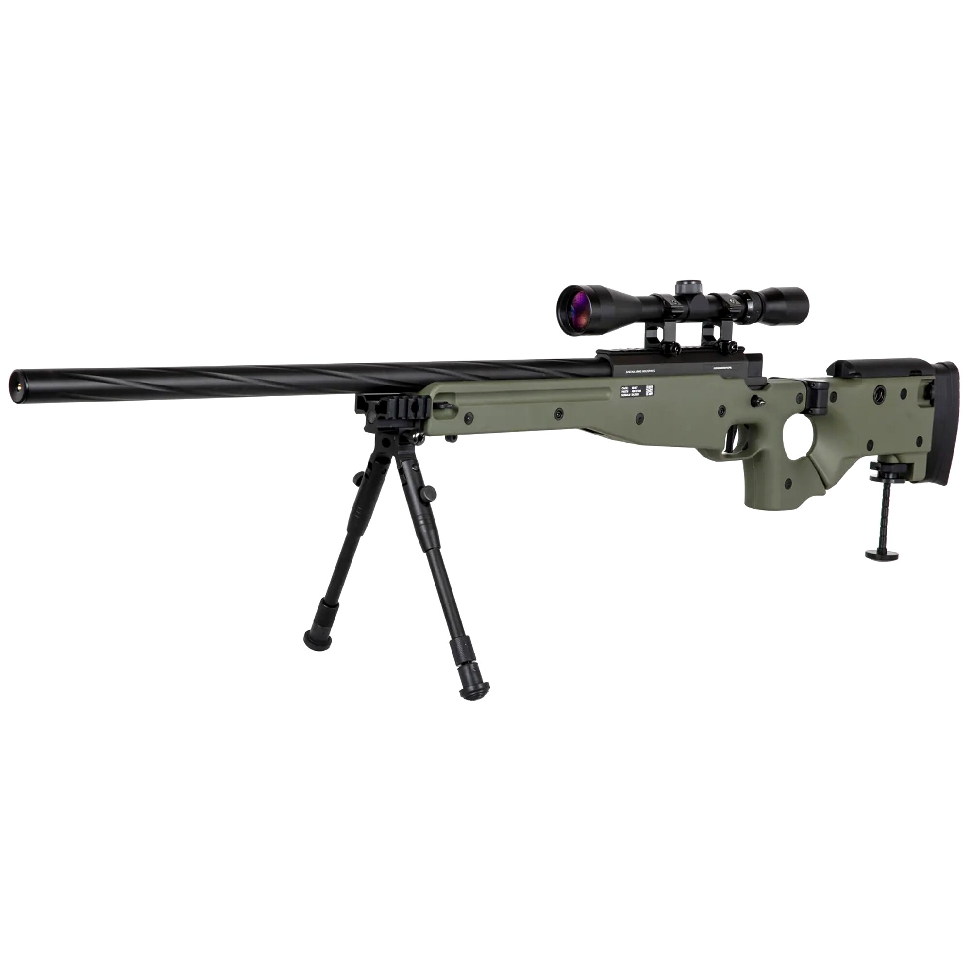 Снайперська гвинтівка ASG Specna Arms SA-S14 EDGE з оптичним прицілом та сошкою - Olive