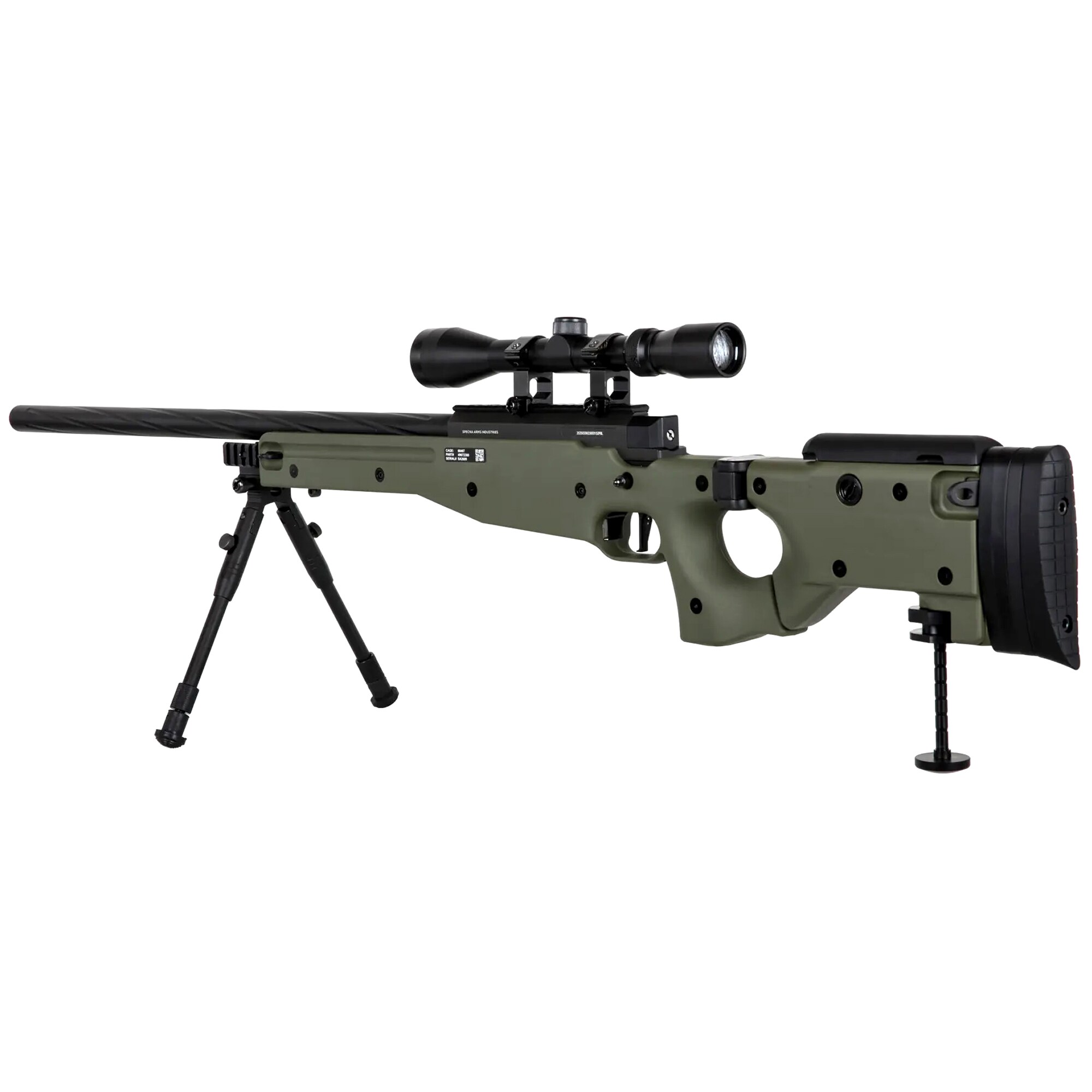 Снайперська гвинтівка ASG Specna Arms SA-S14 EDGE з оптичним прицілом та сошкою - Olive