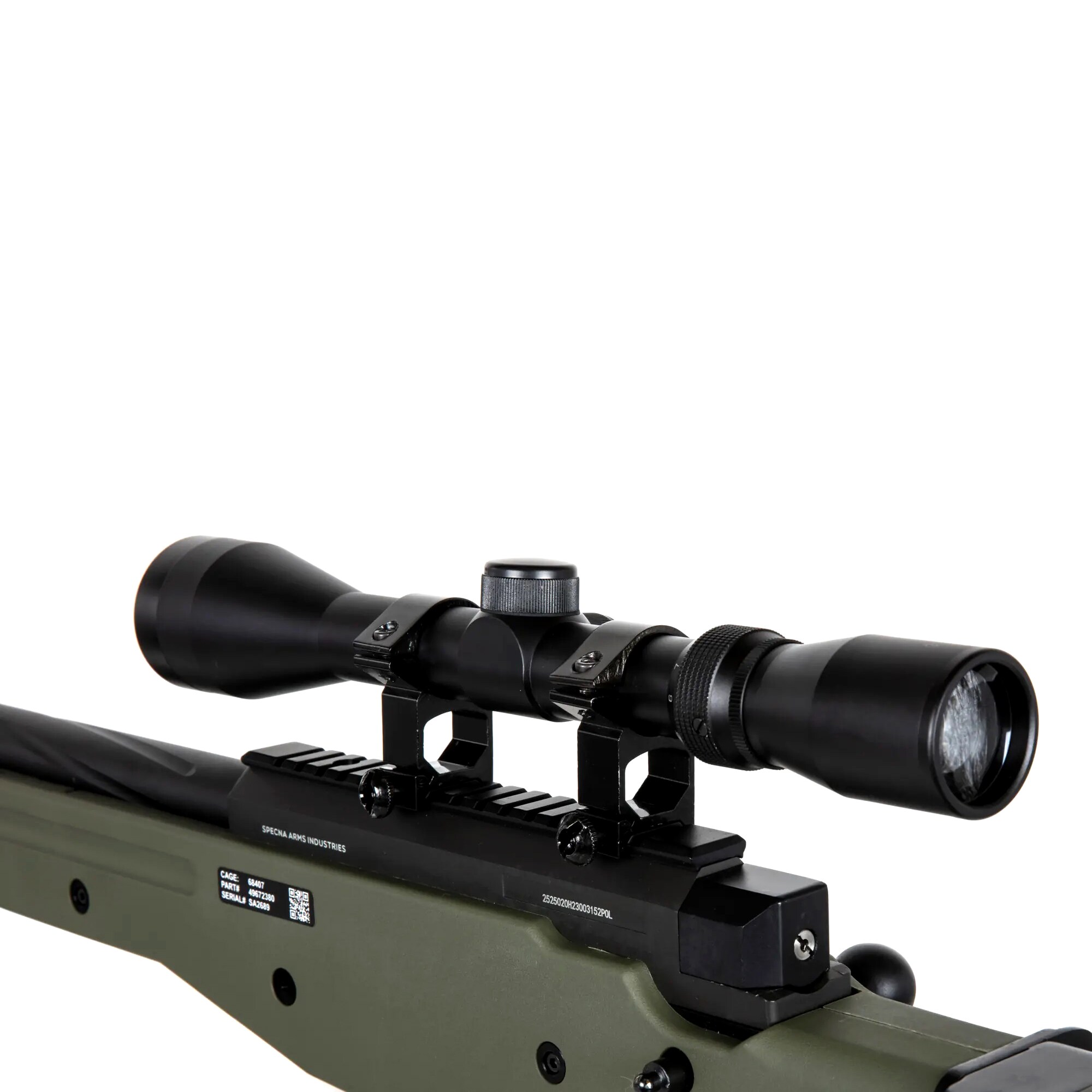Снайперська гвинтівка ASG Specna Arms SA-S14 EDGE з оптичним прицілом та сошкою - Olive