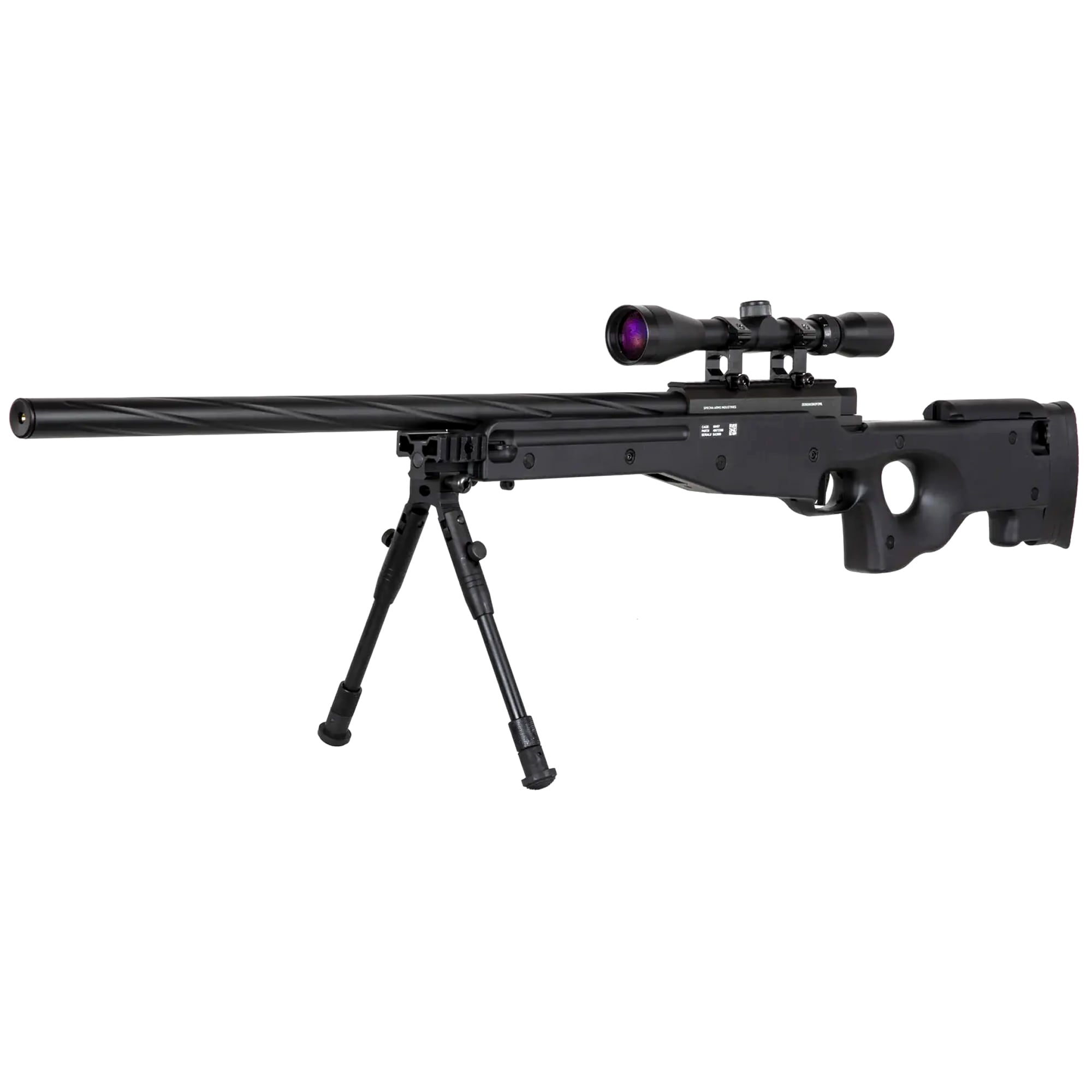 Снайперська гвинтівка ASG Specna Arms SA-S11 Edge з оптичним прицілом і сошкою - Black