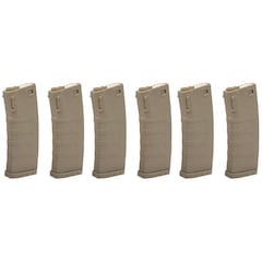 Zestaw 6 magazynków KWA Mid-Cap do M4/M16 - Flat Dark Earth