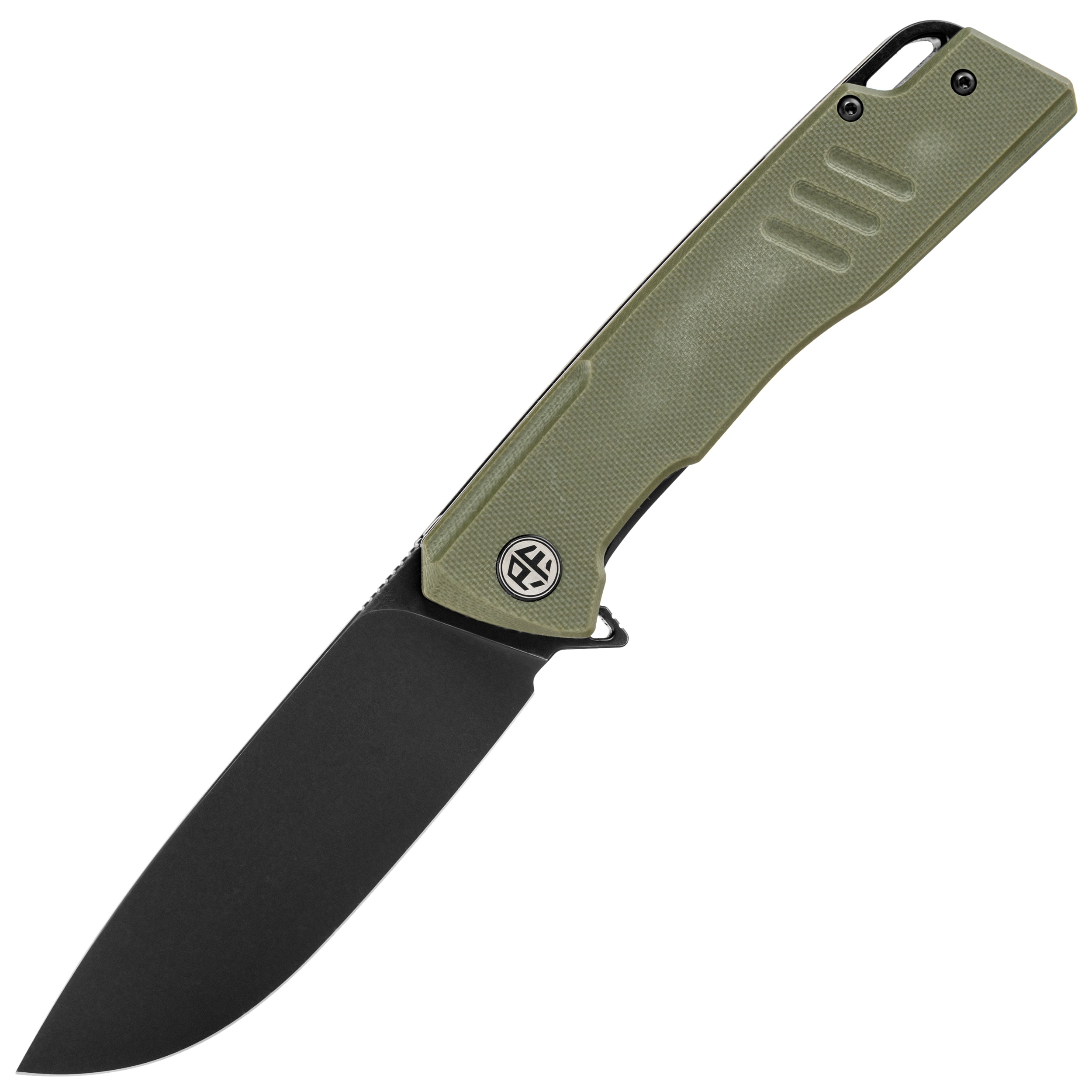Nóż składany Petrified Fish Loco PF-B02 - Black Stonewash/Green
