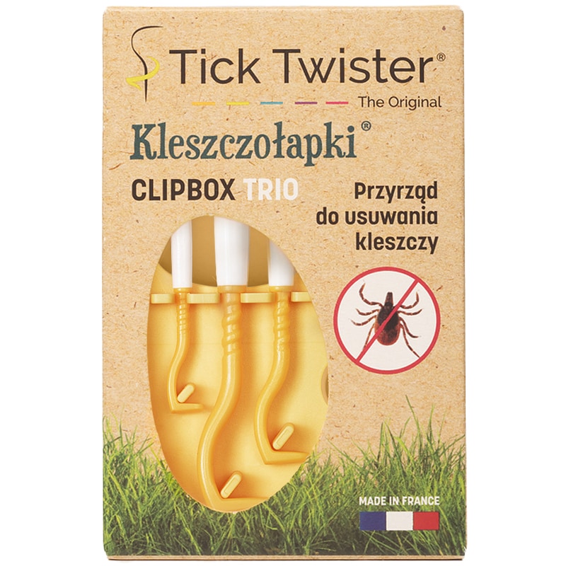 Інструмент для видалення кліщів Tick Twister Clipbox Trio - Orange