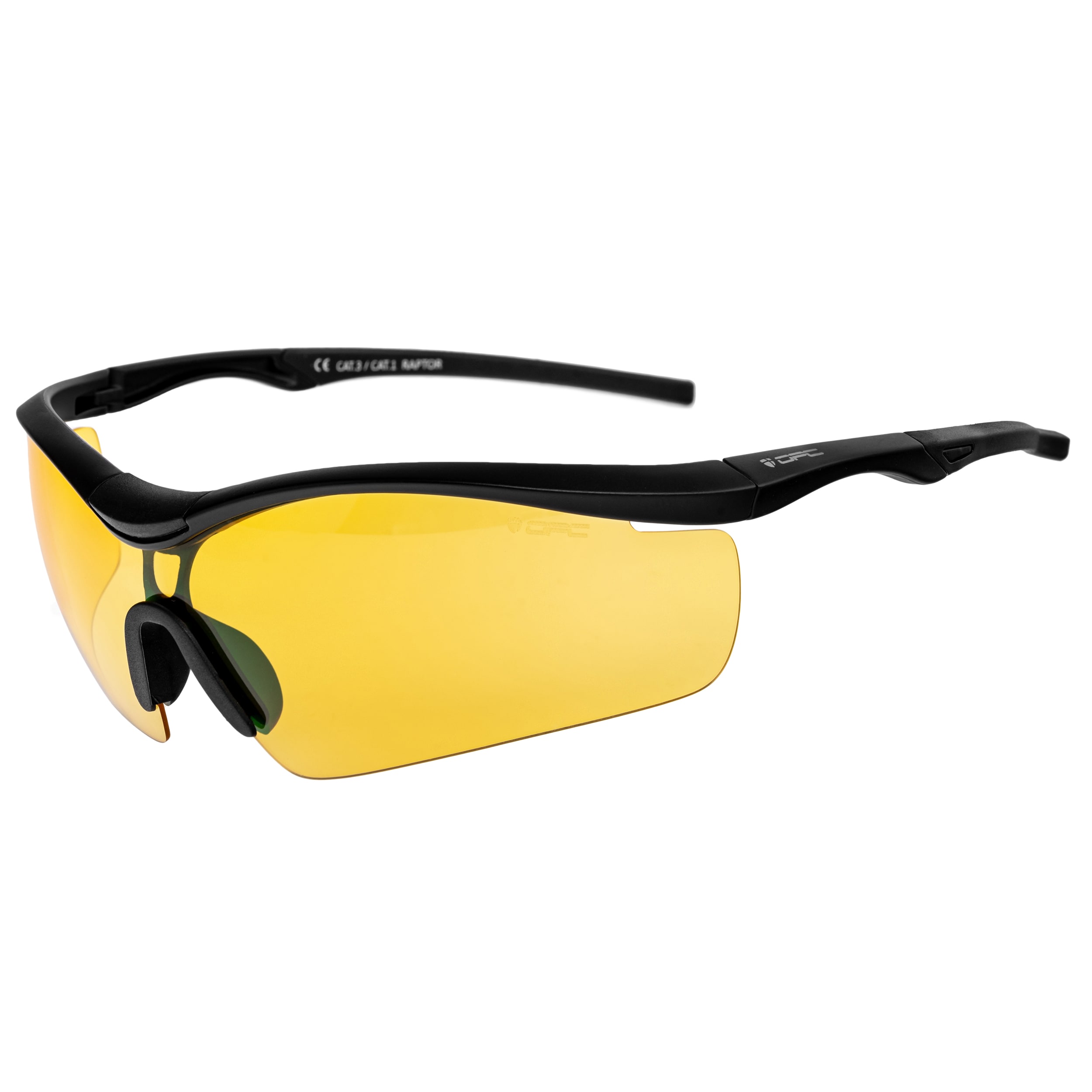 Okulary przeciwsłoneczne OPC Extreme Raptor Matt Black Smoke/Yellow z polaryzacją