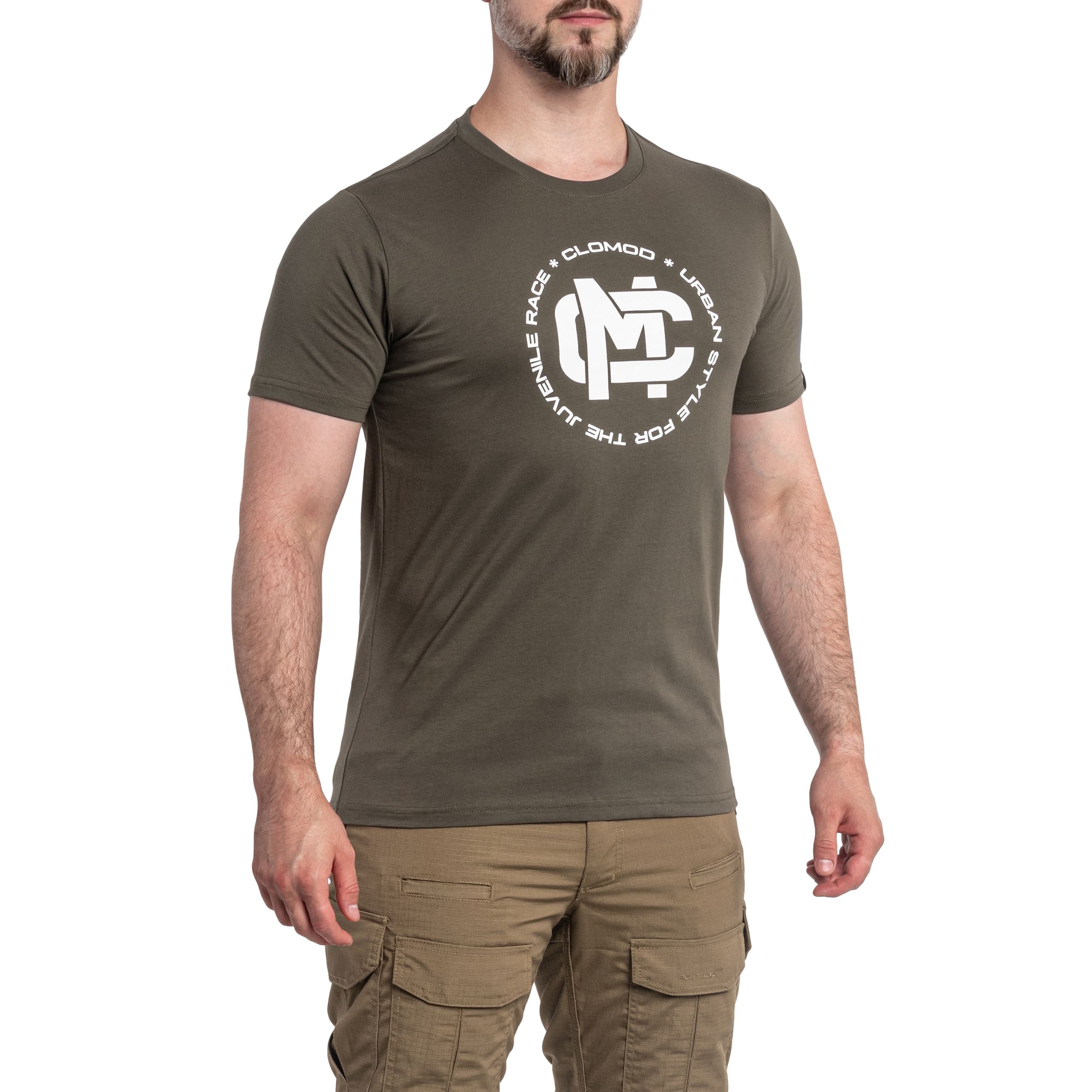 Koszulka T-shirt Pentagon CloMod Initials - Olive Green