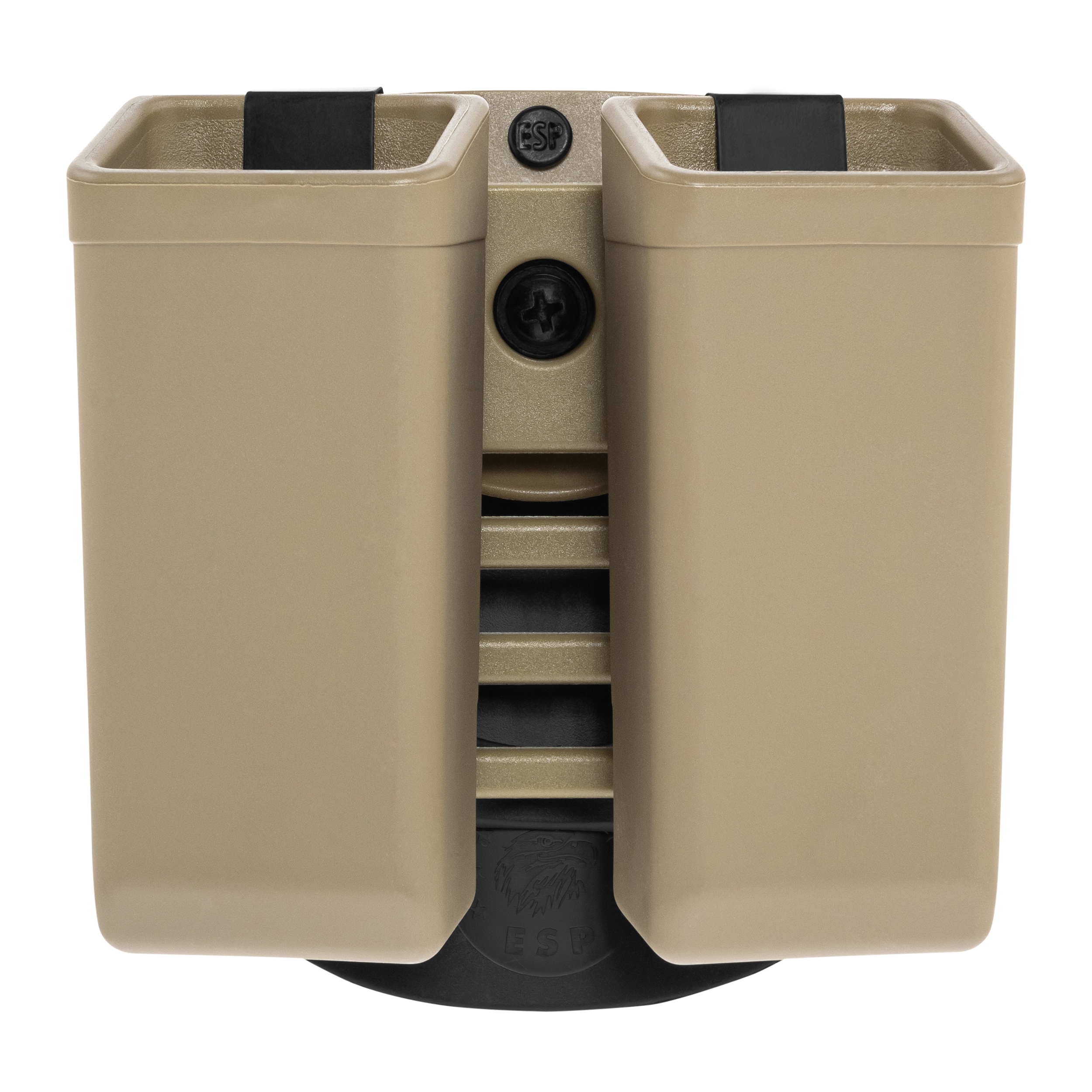 Podwójna ładownica obrotowa ESP z montażem Paddle na magazynki 9 mm - Khaki