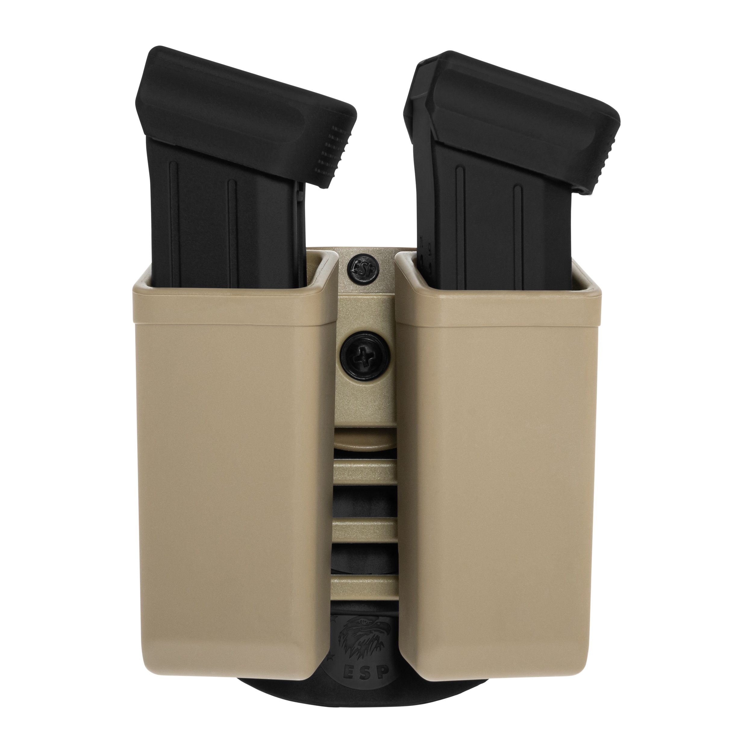 Podwójna ładownica obrotowa ESP z montażem Paddle na magazynki 9 mm - Khaki