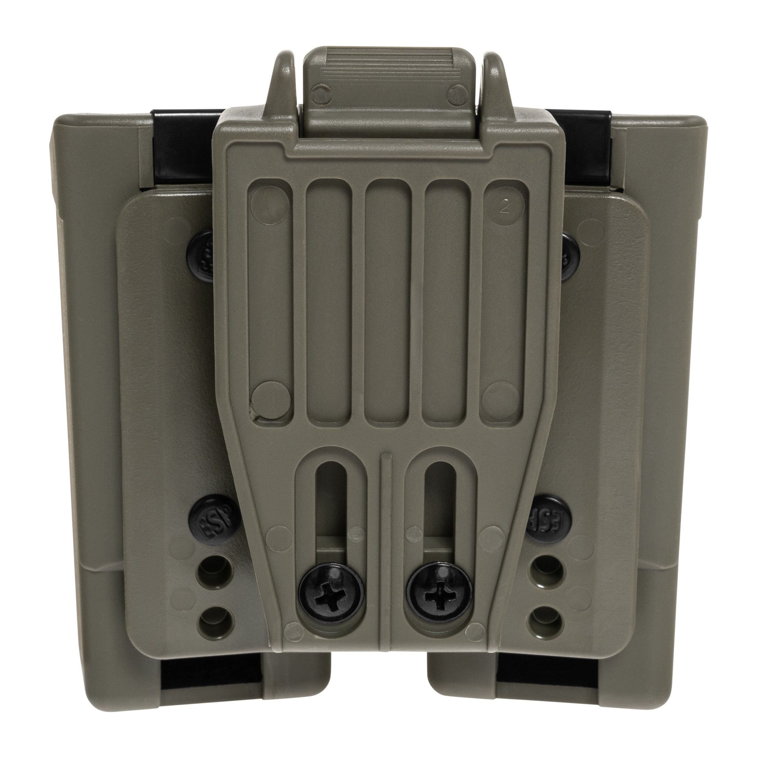 Podwójna ładownica obrotowa ESP z montażem UBC-05 Clip na magazynki 9 mm - Olive Drab