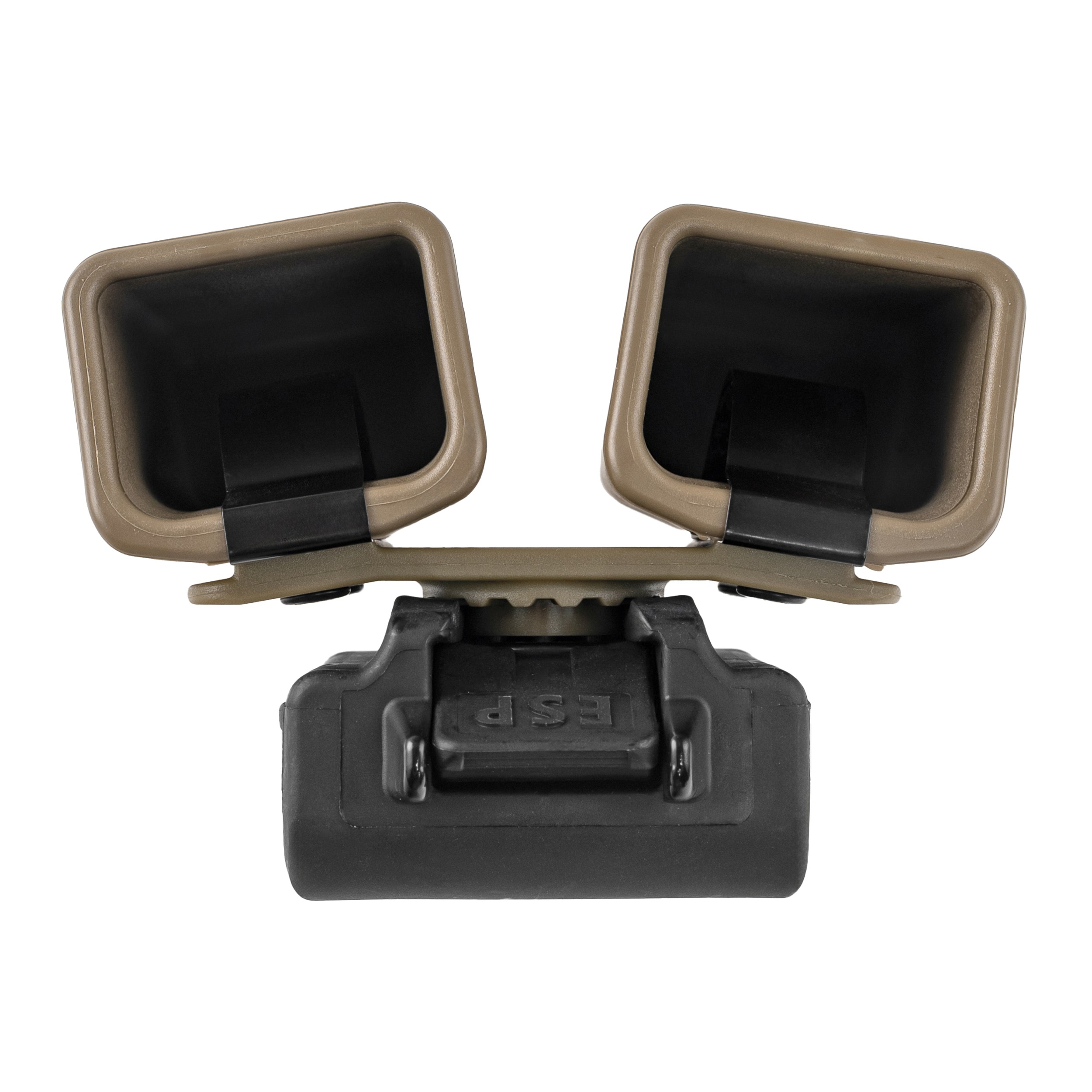 Podwójna ładownica obrotowa ESP z montażem UBC-08 Clip na magazynki 9 mm - Khaki