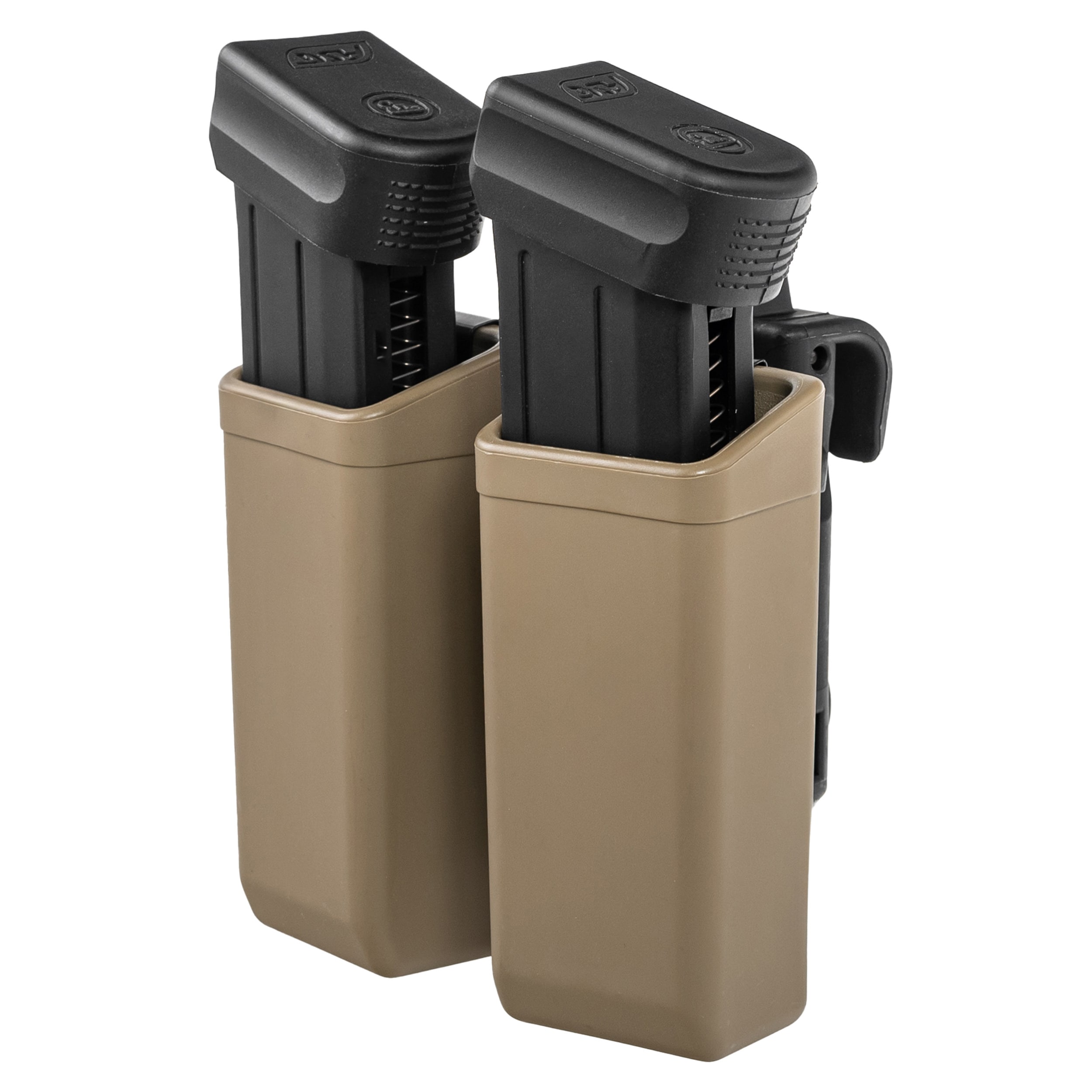 Podwójna ładownica obrotowa ESP z montażem UBC-08 Clip na magazynki 9 mm - Khaki