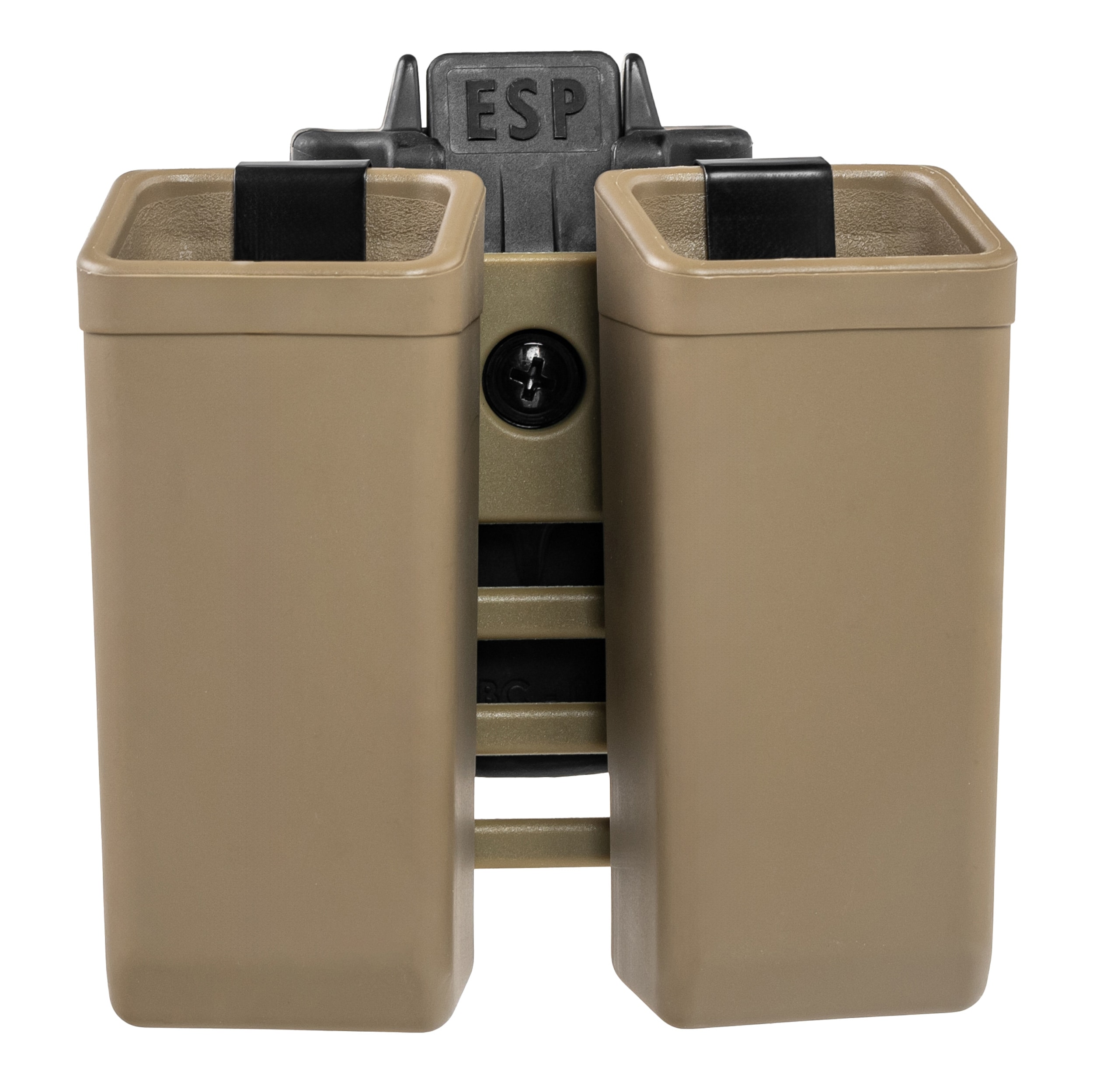 Podwójna ładownica obrotowa ESP z montażem UBC-08 Clip na magazynki 9 mm - Khaki