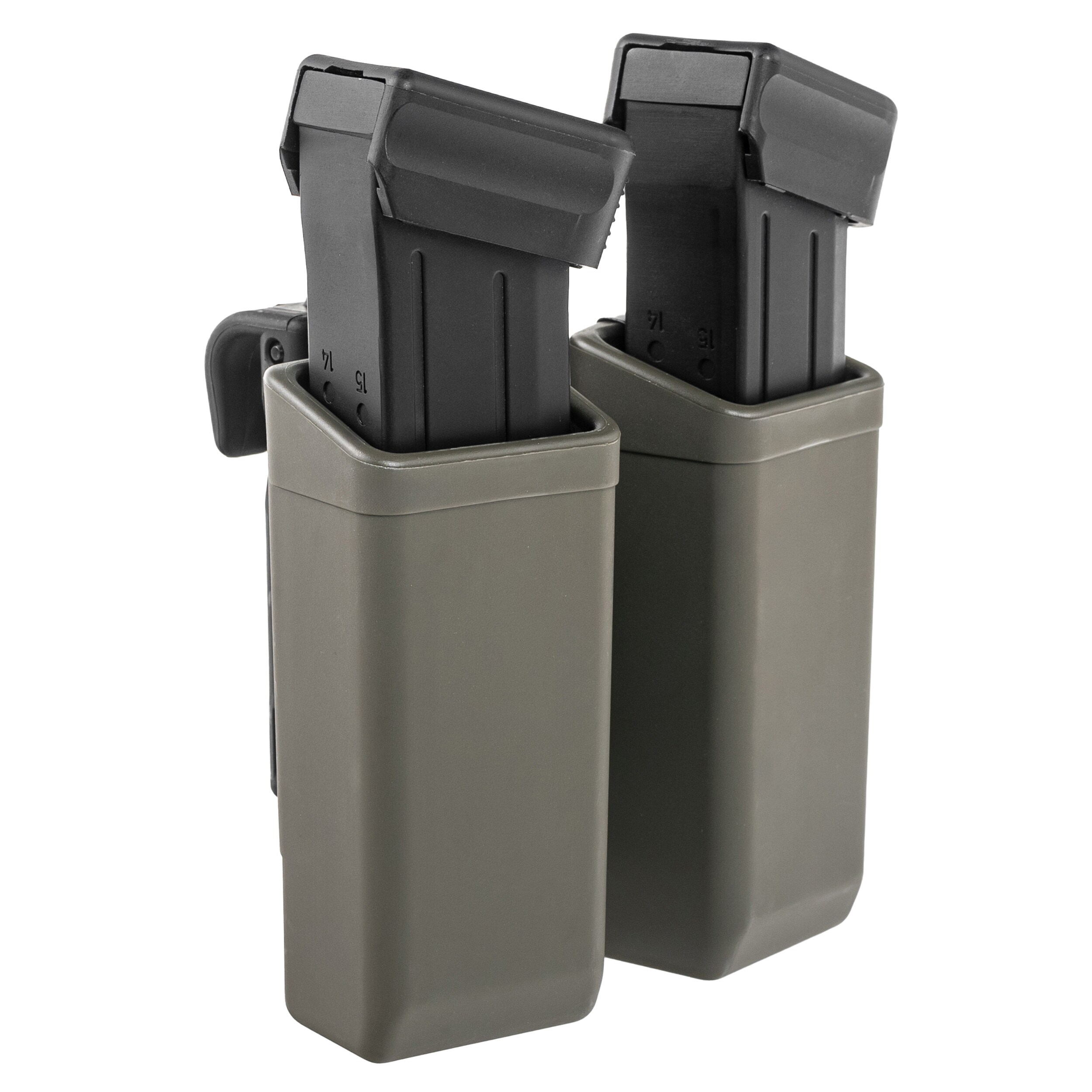 Podwójna ładownica obrotowa ESP z montażem UBC-08 Clip na magazynki 9 mm - Olive Drab