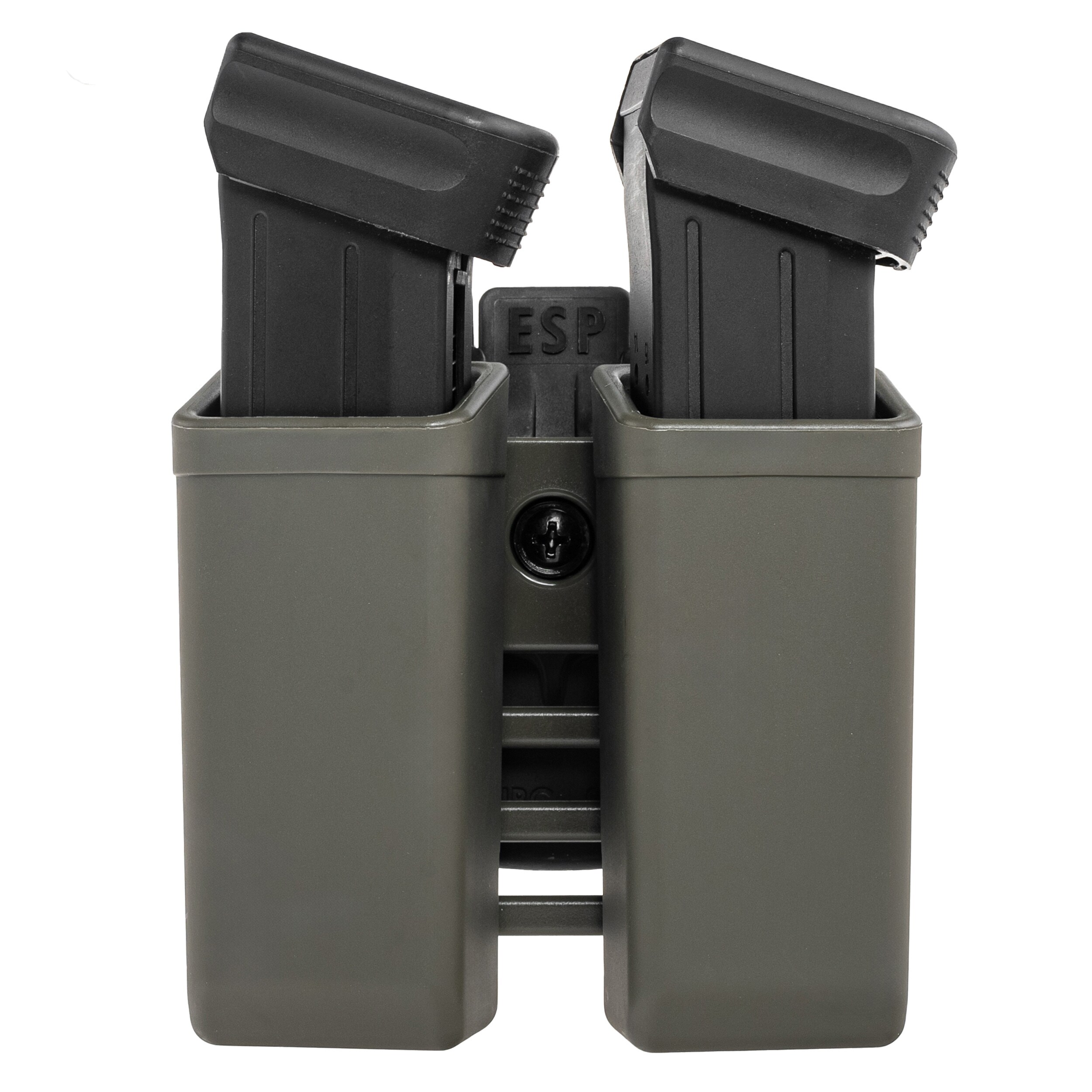 Podwójna ładownica obrotowa ESP z montażem UBC-08 Clip na magazynki 9 mm - Olive Drab