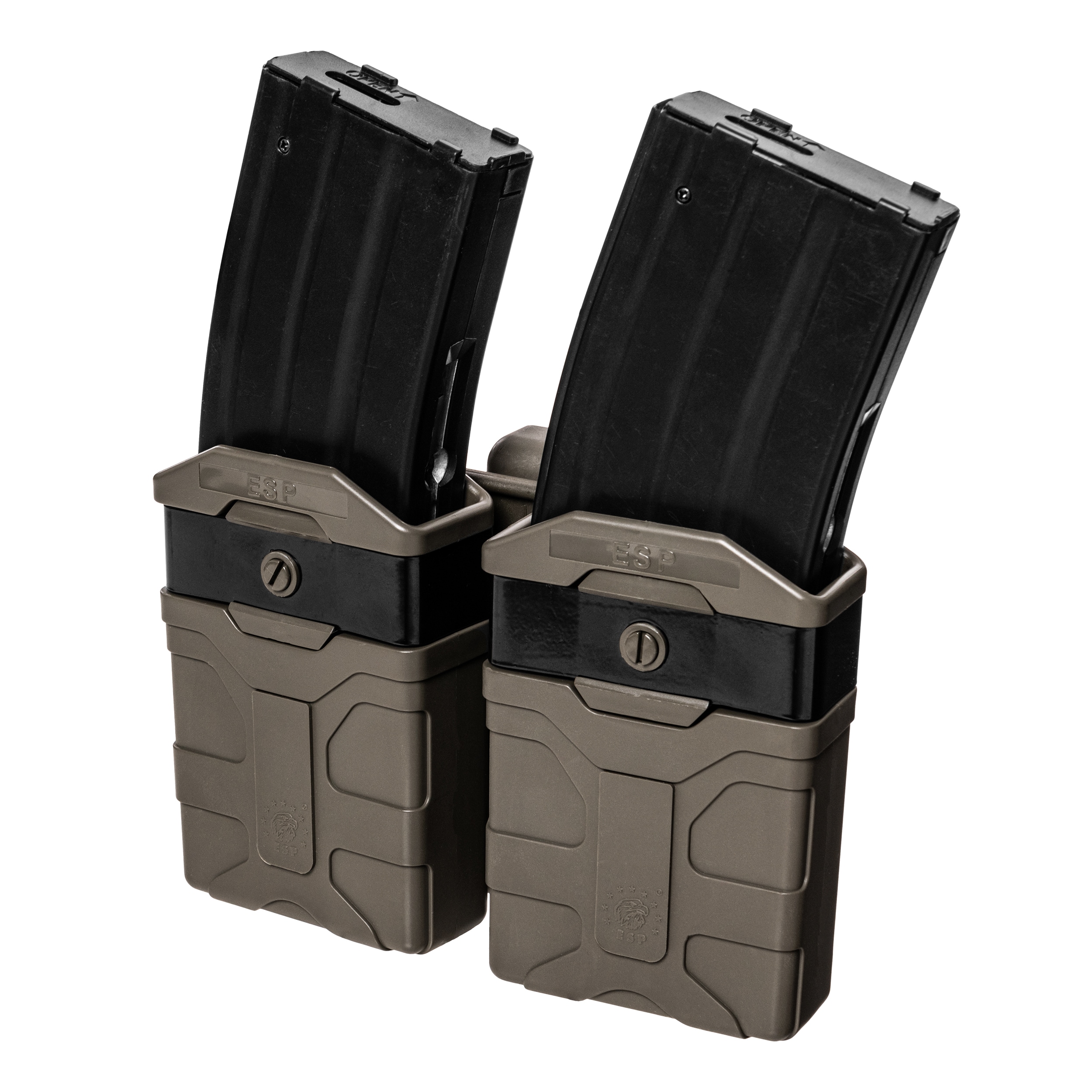 Podwójna ładownica obrotowa ESP z montażem UBC-02 Clip na magazynki - Olive Drab