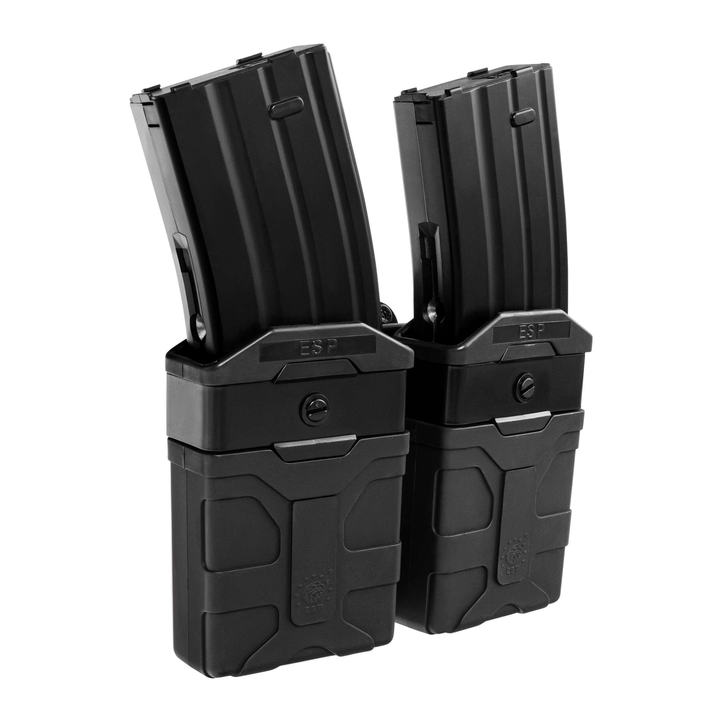 Podwójna ładownica obrotowa ESP z montażem Paddle na magazynki w kalibrze 5.56 mm - Black