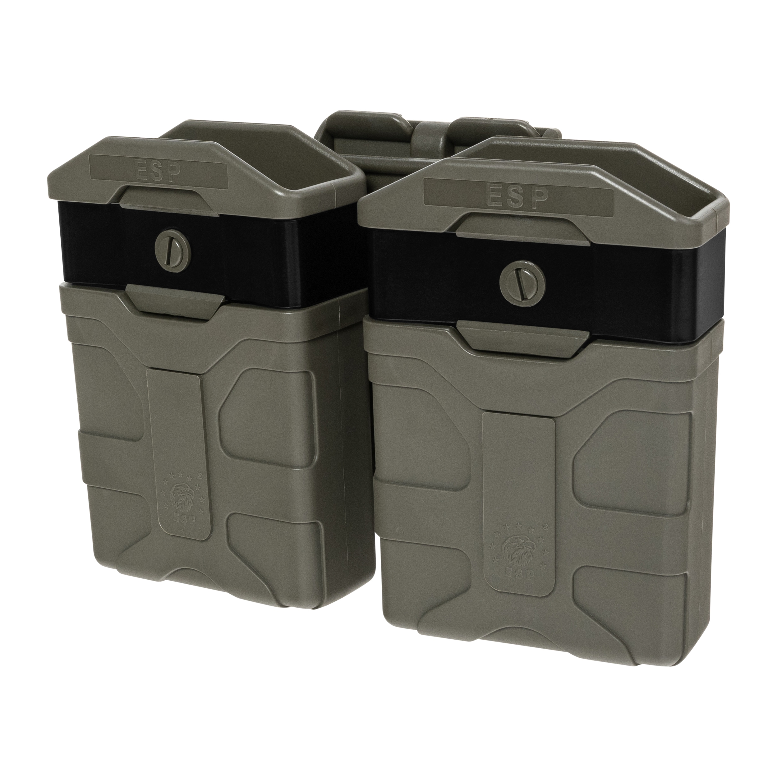 Podwójna ładownica obrotowa ESP z montażem UBC-07 Clip na duże magazynki - Olive Drab