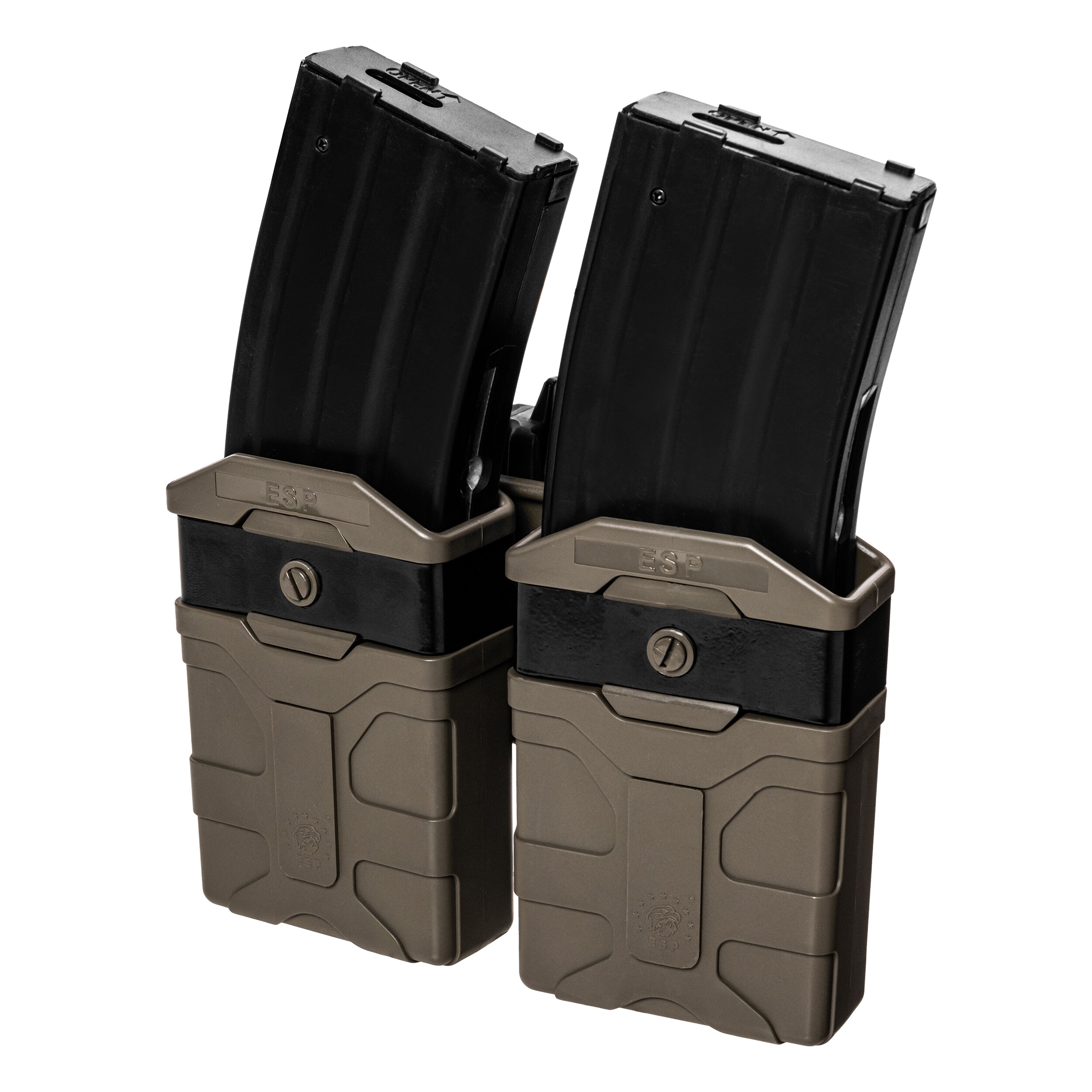 Podwójna ładownica obrotowa ESP z montażem UBC-08 na magazynki - Olive Drab