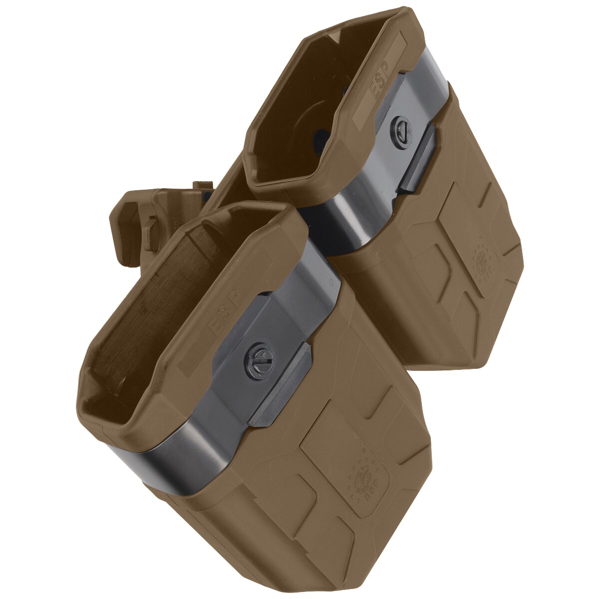 Podwójna ładownica ESP z montażem UBC-01 Clip na magazynki 7,62 x 39 mm - Khaki