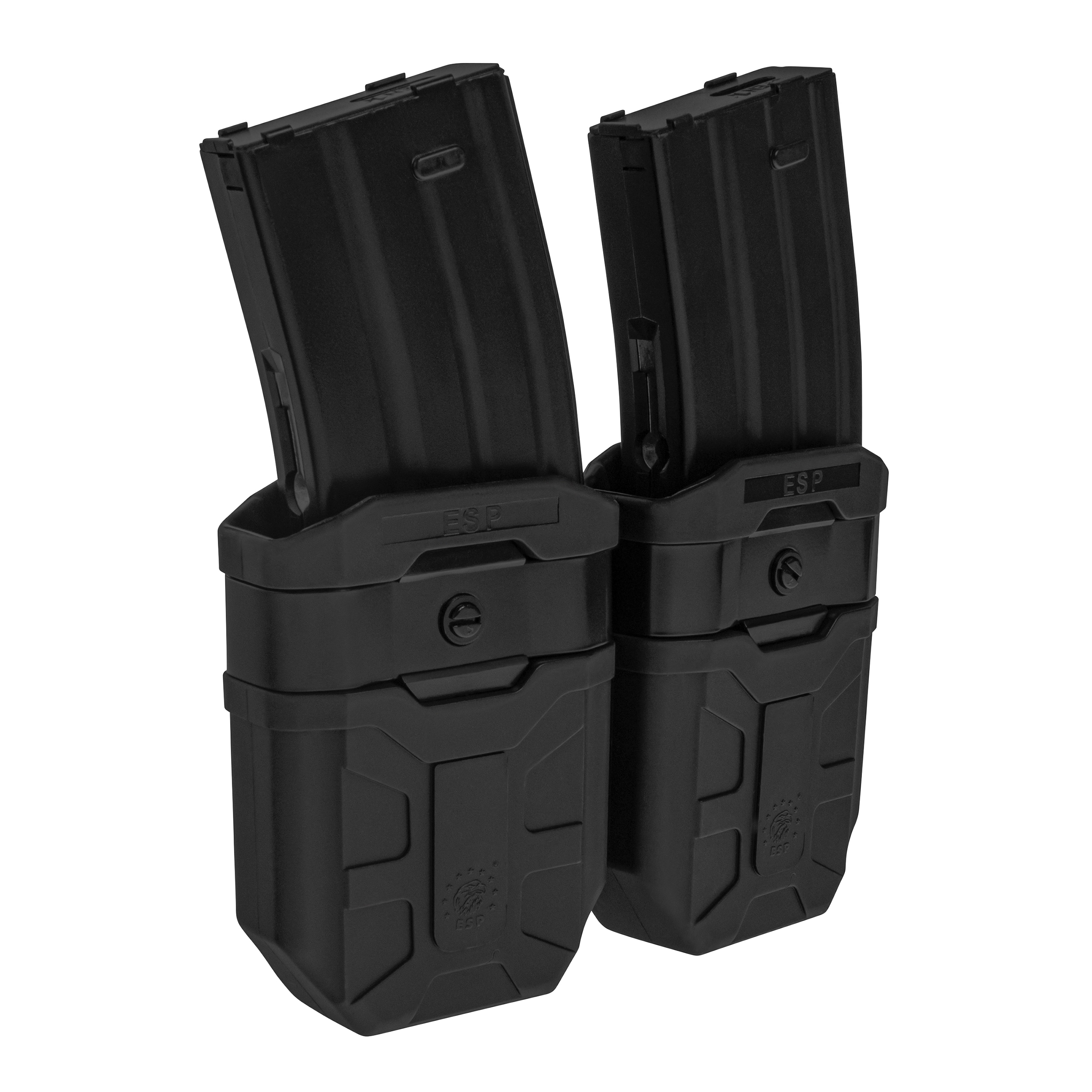 Podwójna ładownica obrotowa ESP z montażem UBC-02 na magazynki 7,62 mm - Black