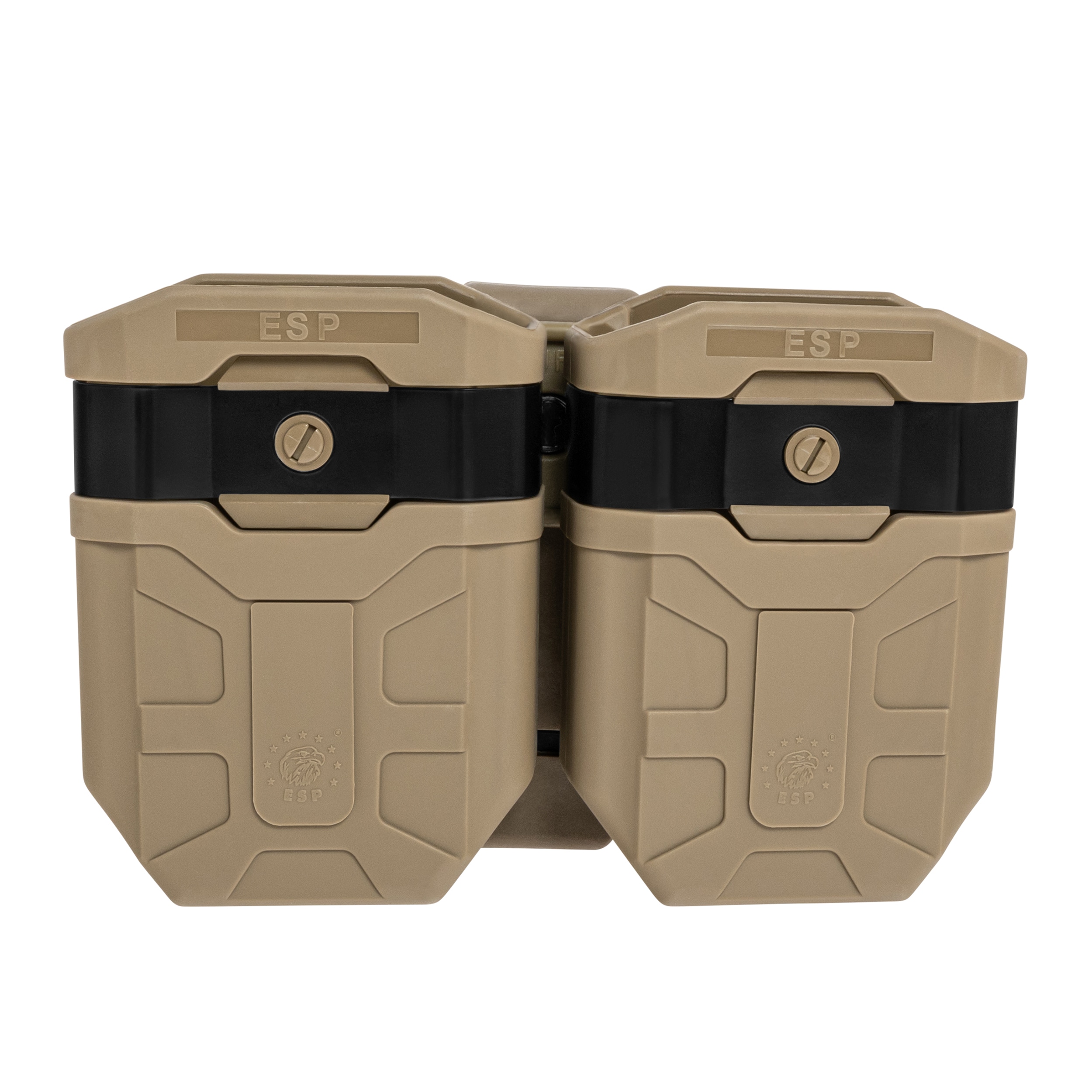 Podwójna ładownica obrotowa ESP z montażem UBC-02 na magazynki 7,62 mm - Khaki