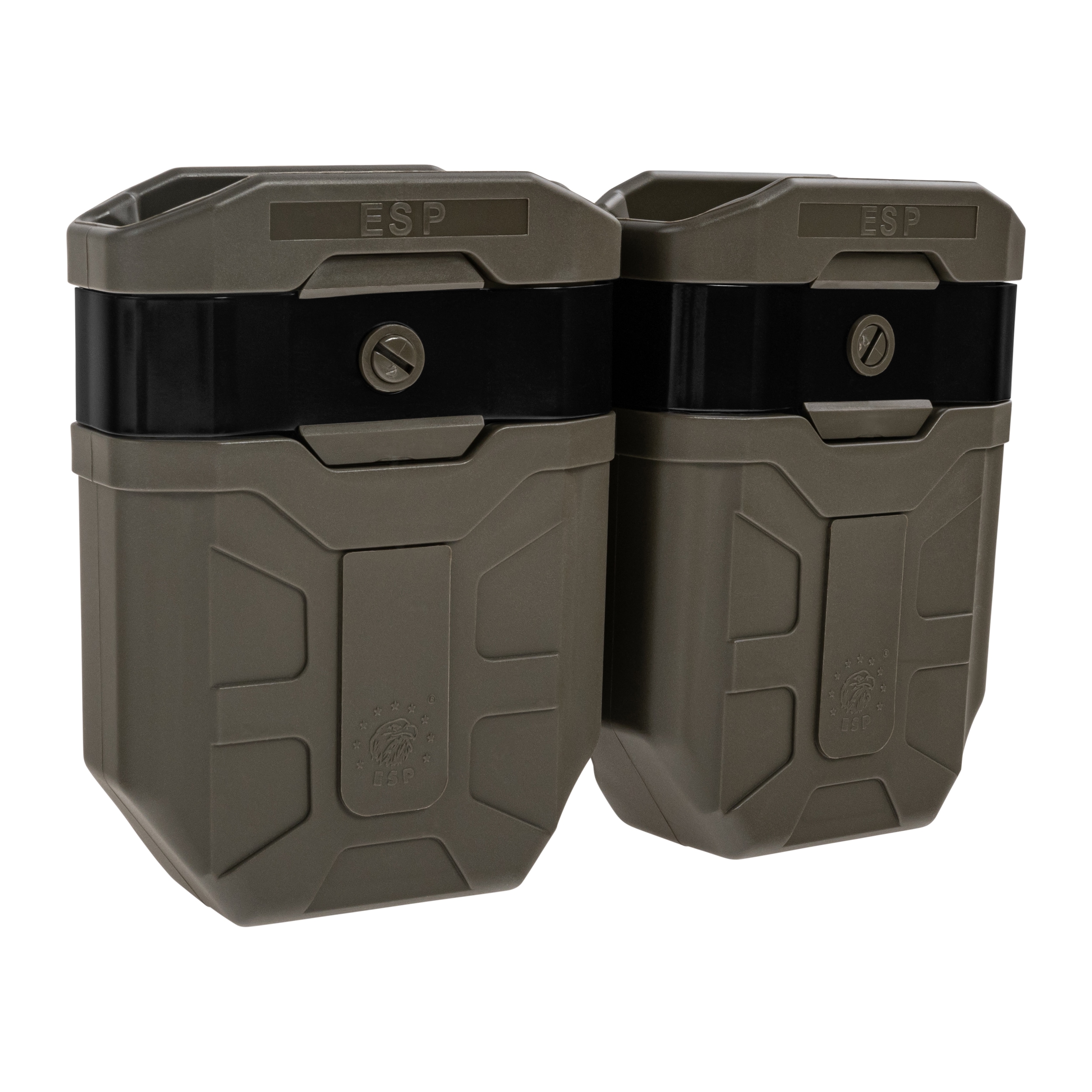 Podwójna ładownica obrotowa ESP z montażem UBC-02 na magazynki 7,62 mm - Olive Drab
