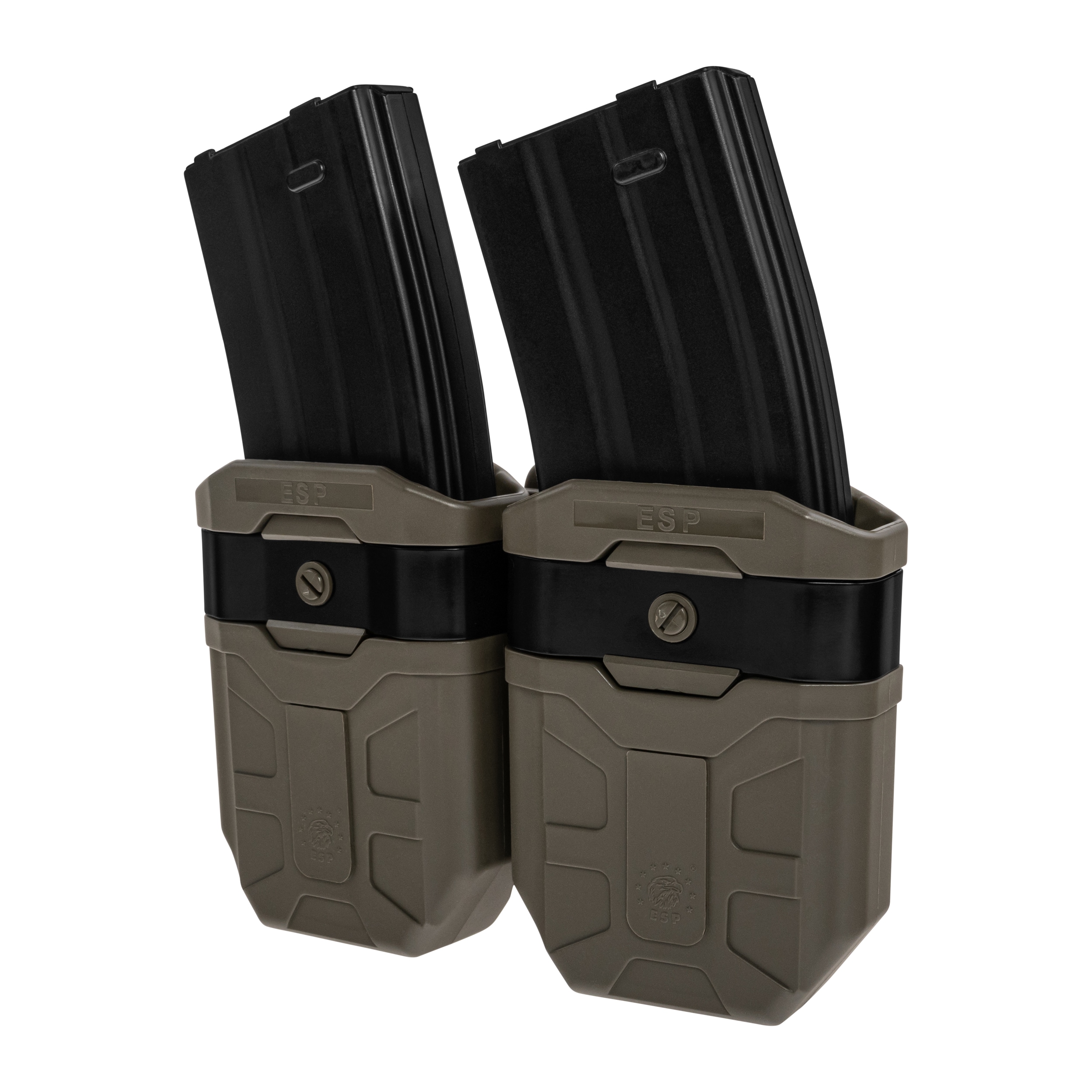 Podwójna ładownica obrotowa ESP z montażem UBC-02 na magazynki 7,62 mm - Olive Drab