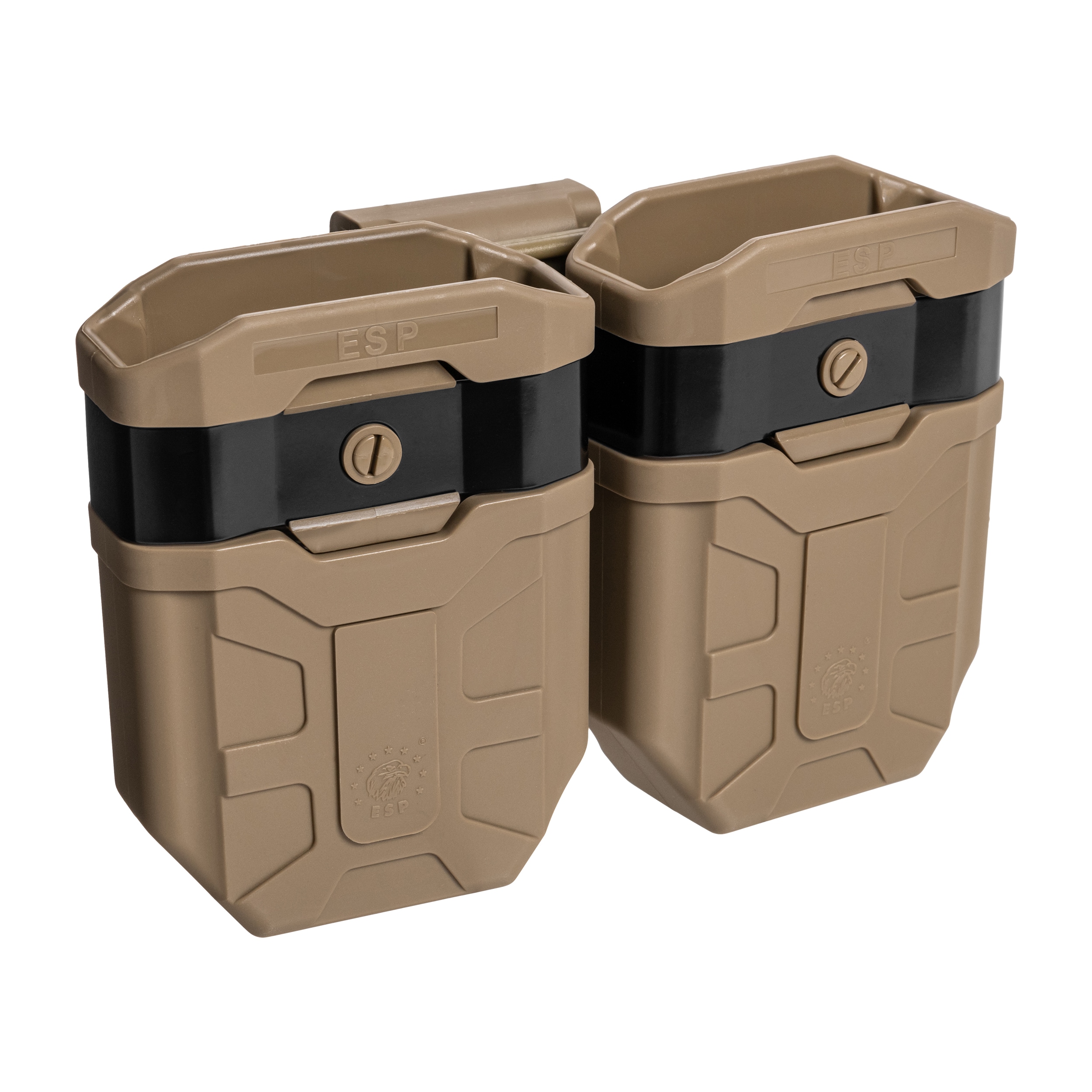 Podwójna ładownica ESP z montażem UBC-03 Clip na magazynki 7,62 x 39 mm - Khaki