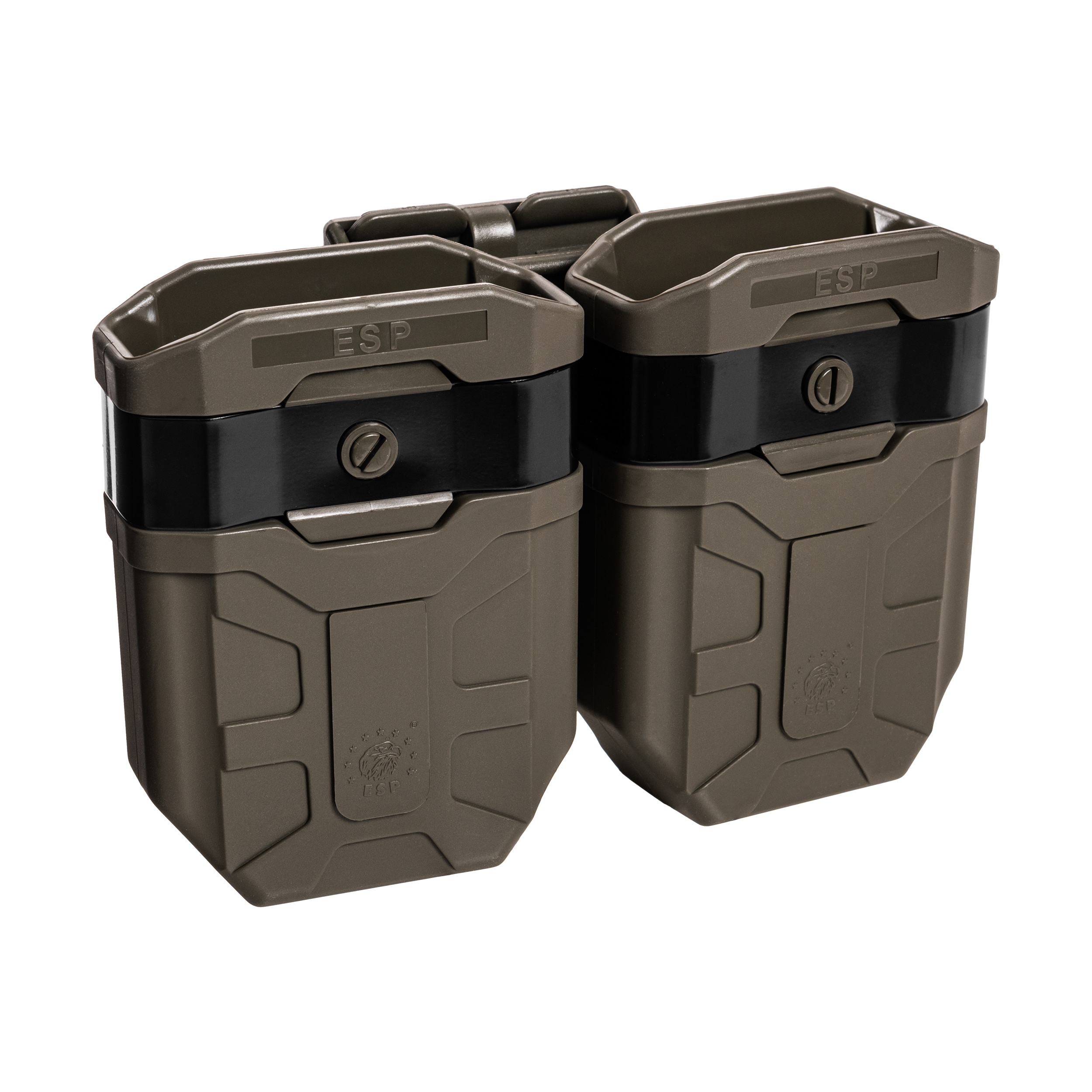 Podwójna ładownica obrotowa ESP z montażem UBC-04-2 na magazynki - Olive Drab