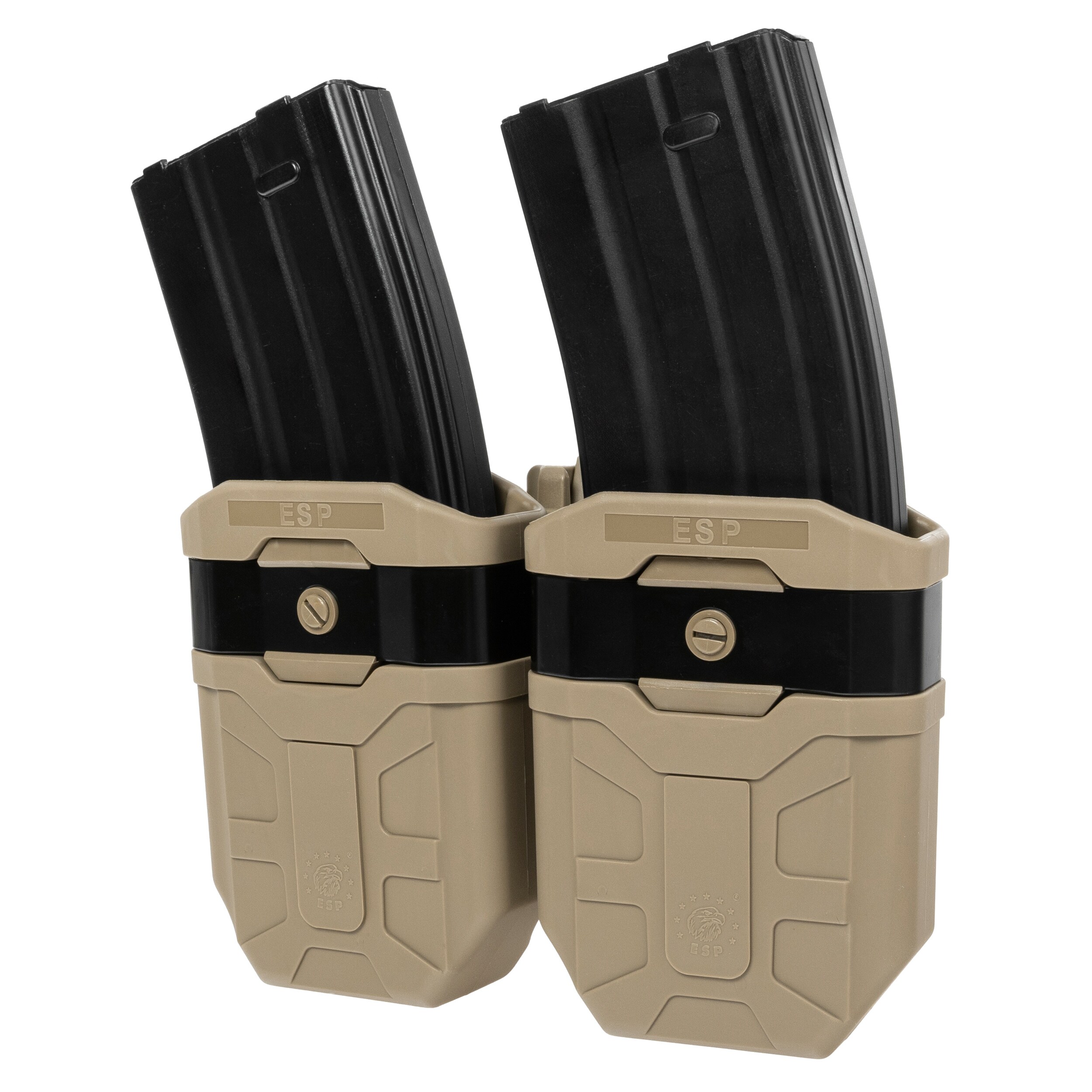Podwójna ładownica obrotowa ESP z montażem UBC-05-A na magazynek 7,62 mm - Khaki