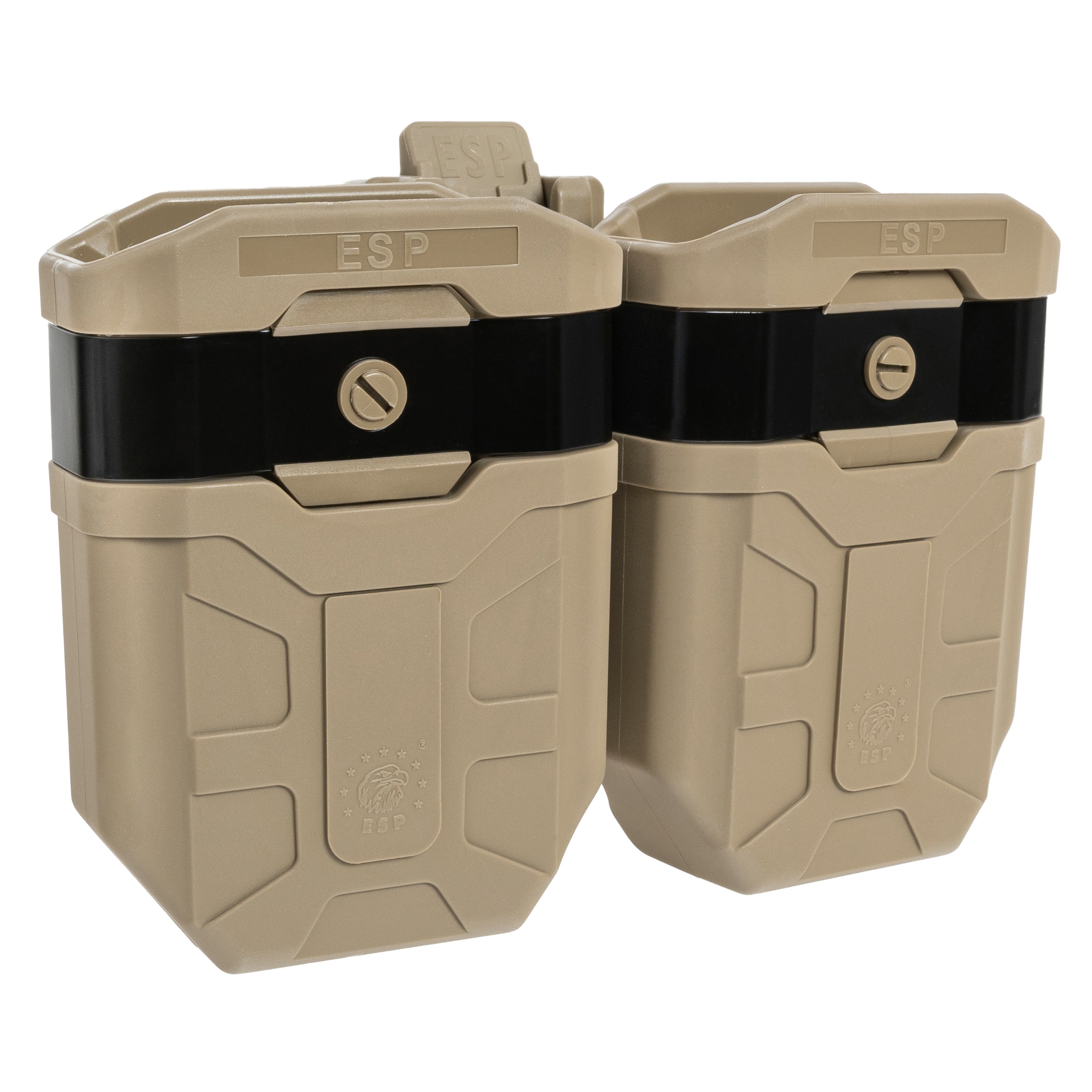 Podwójna ładownica obrotowa ESP z montażem UBC-05-A na magazynek 7,62 mm - Khaki