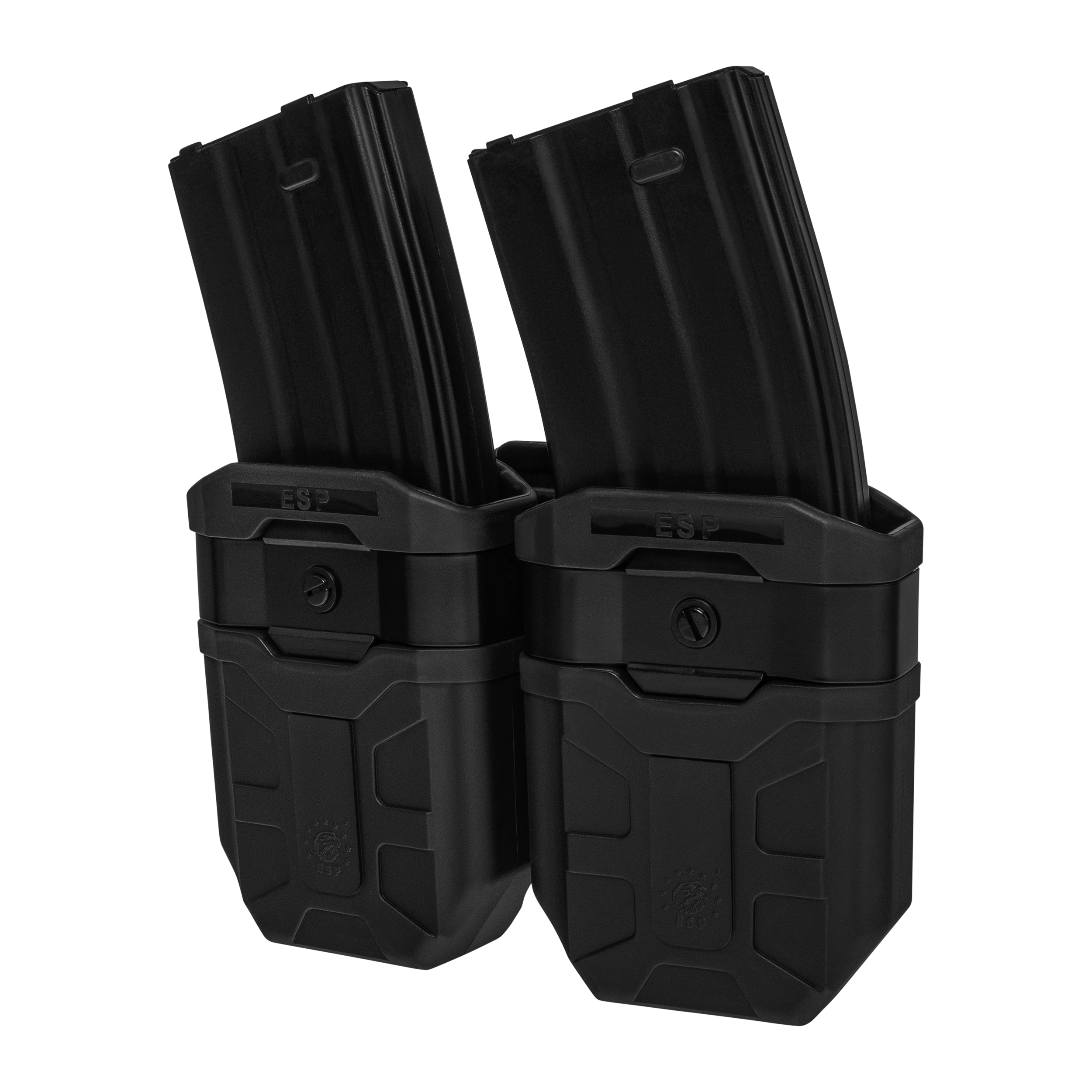 Podwójna ładownica obrotowa ESP z montażem UBC-07 Clip na magazynki 7,62 mm - Black