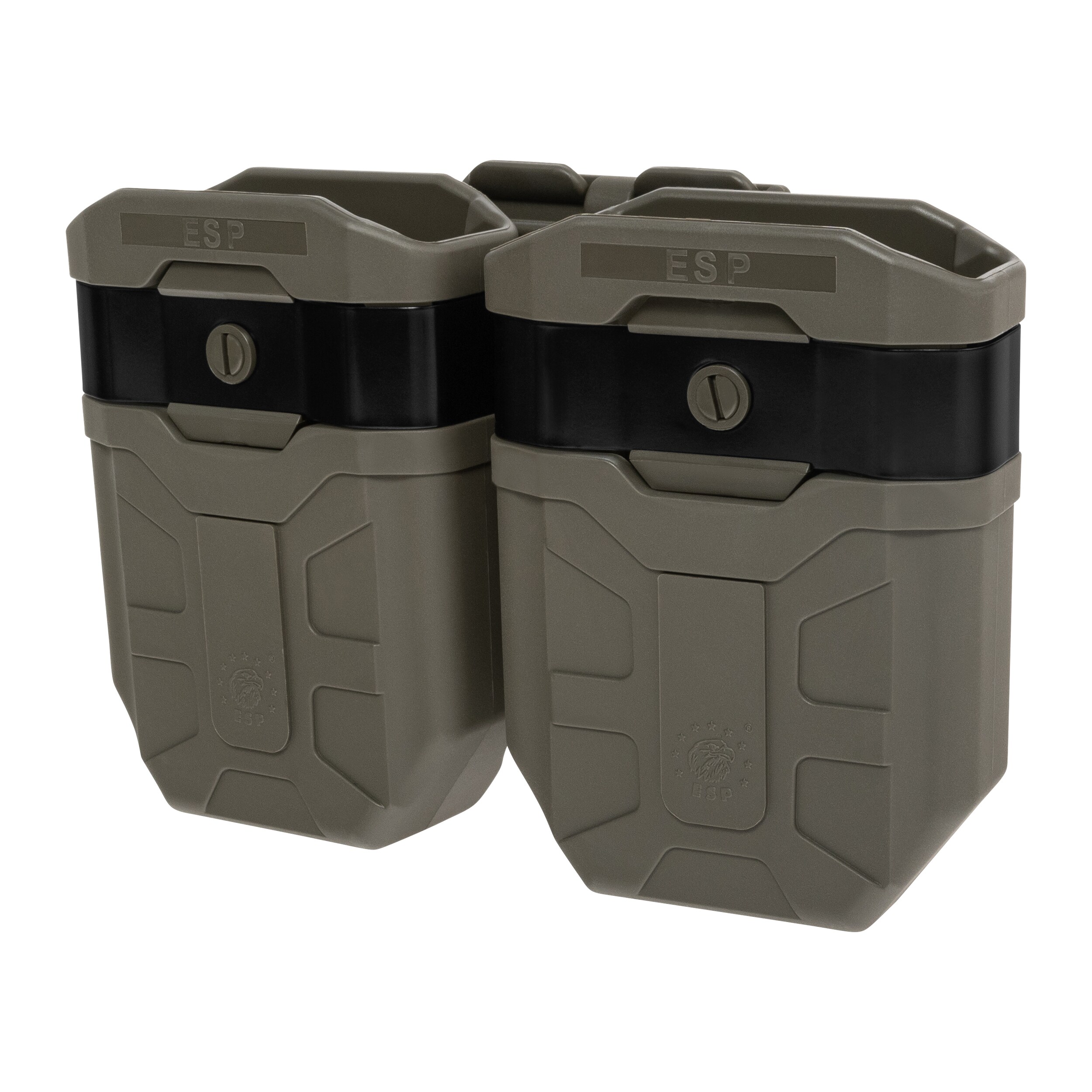 Podwójna ładownica obrotowa ESP z montażem UBC-07 Clip na magazynki 7,62 mm - Olive Drab