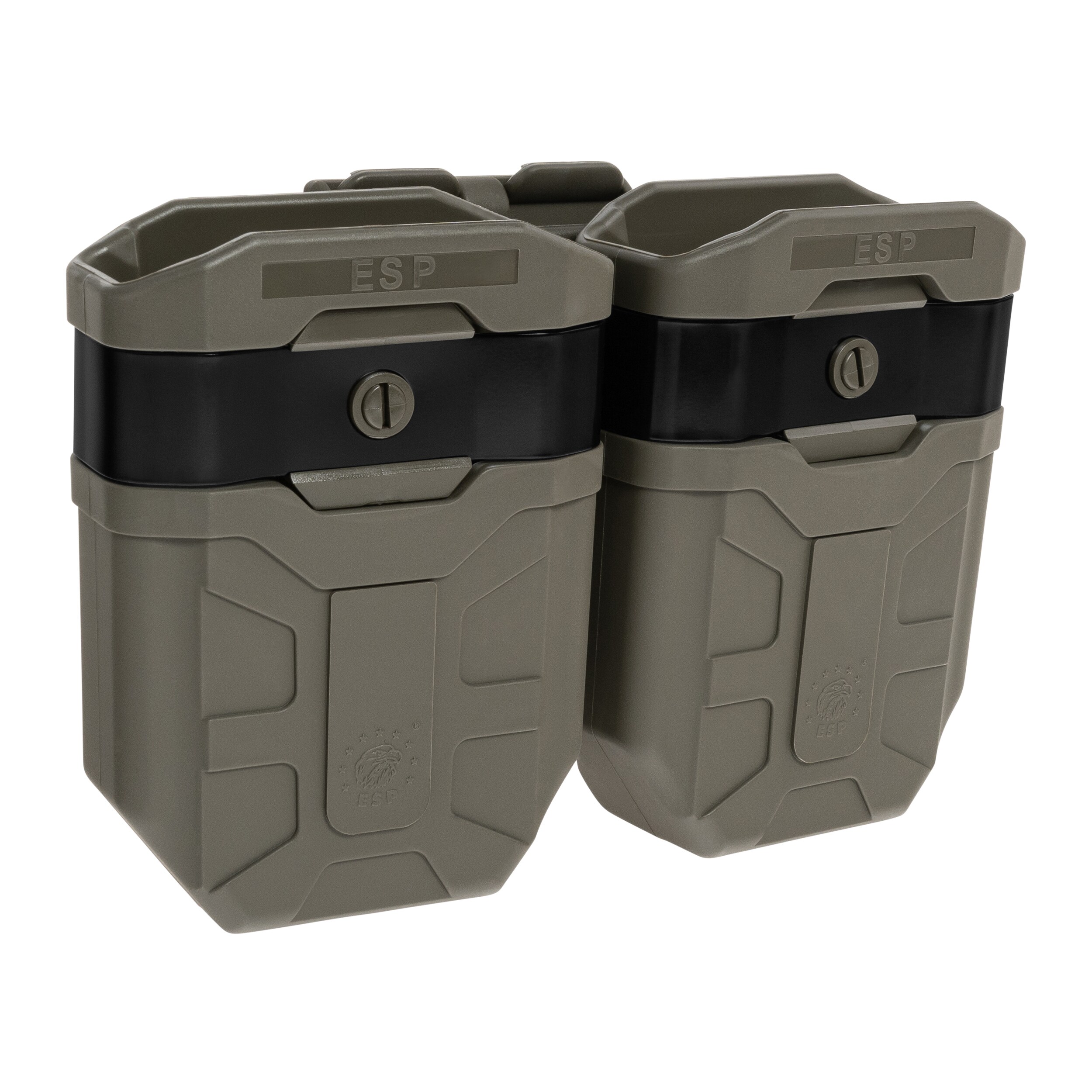 Podwójna ładownica obrotowa ESP z montażem UBC-07 Clip na magazynki 7,62 mm - Olive Drab