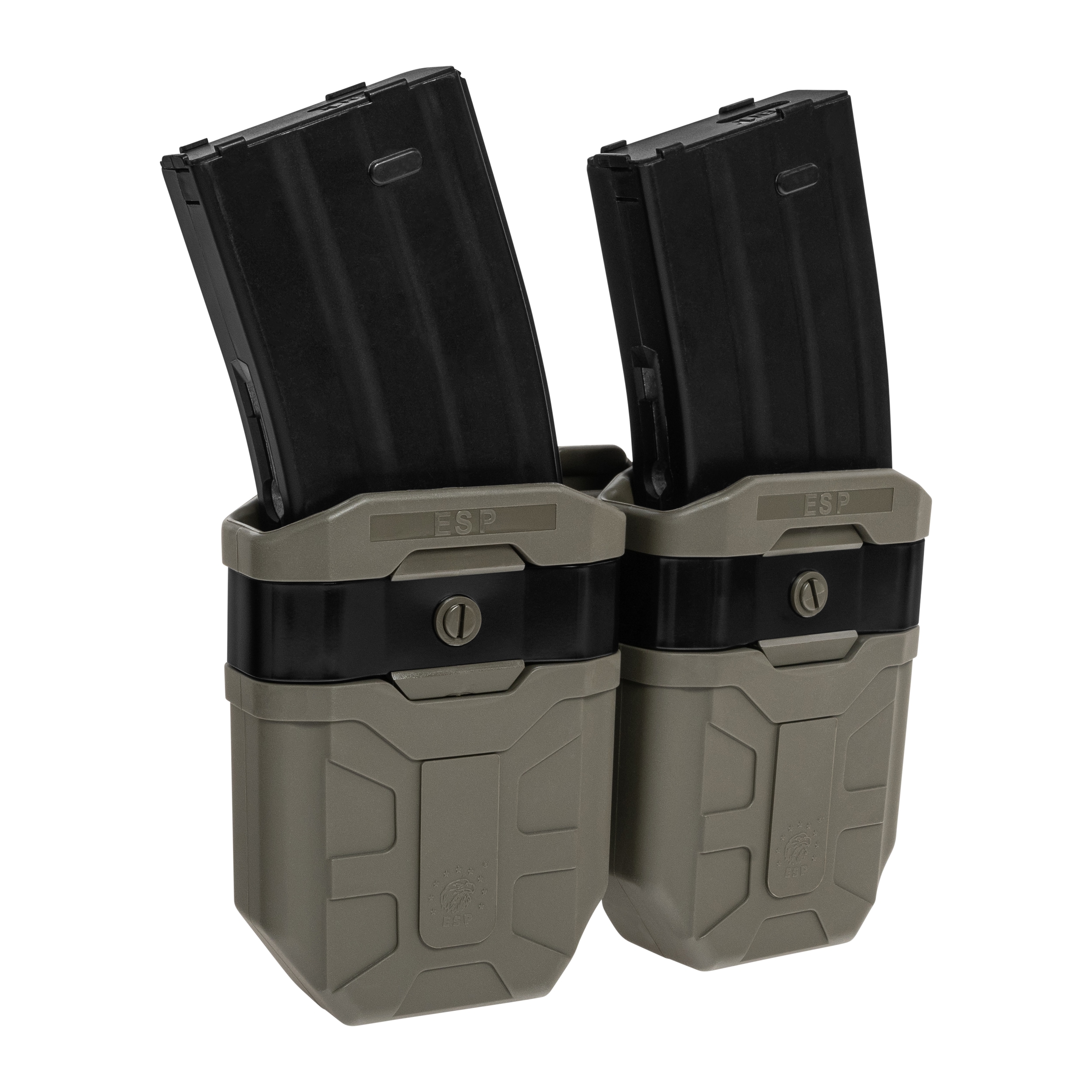 Podwójna ładownica obrotowa ESP z montażem UBC-07 Clip na magazynki 7,62 mm - Olive Drab