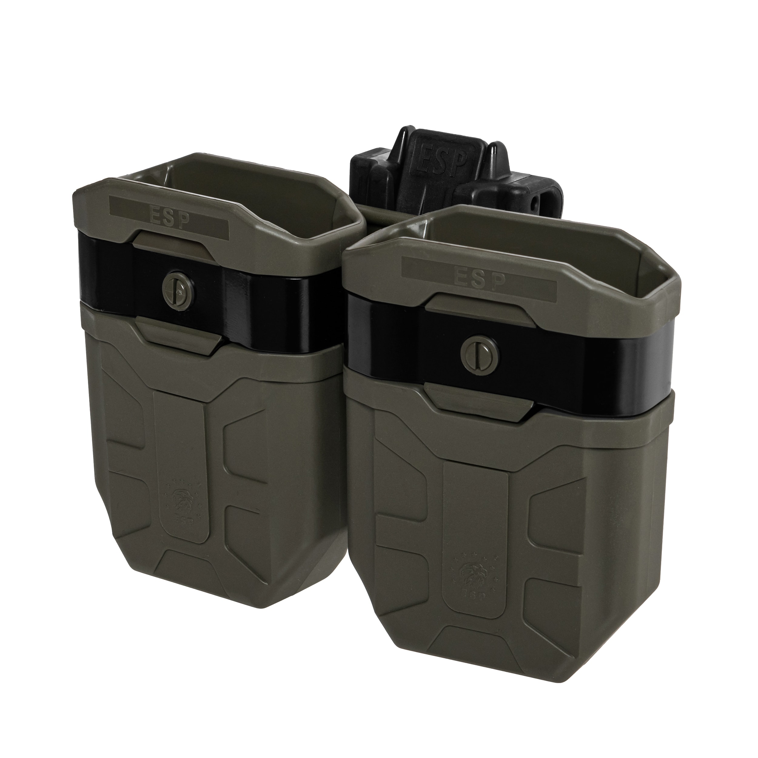 Podwójna ładownica obrotowa ESP z montażem UBC-08 na magazynki 7,62 mm - Olive Drab