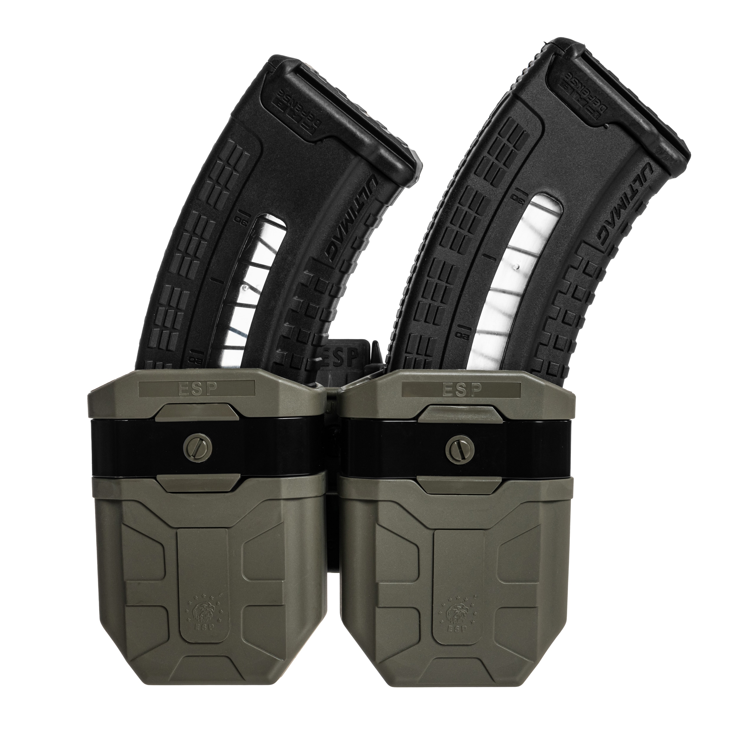 Podwójna ładownica obrotowa ESP z montażem UBC-08 na magazynki 7,62 mm - Olive Drab