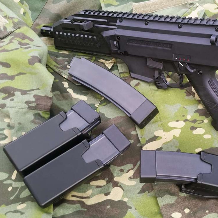 Podwójna ładownica obrotowa ESP z montażem UBC-01 Clip na magazynki do Scorpion Evo/GP Stribog - Black