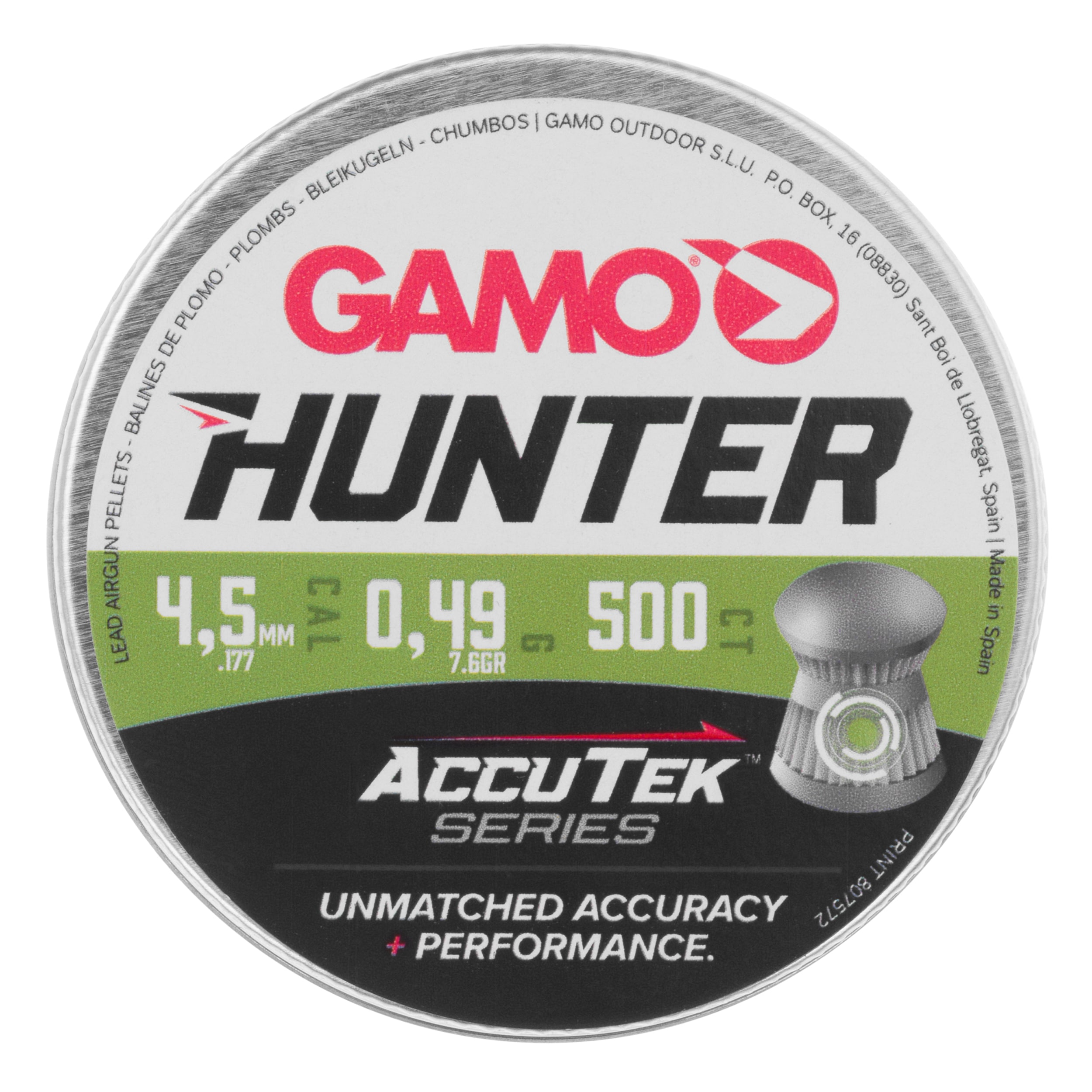 Дріб Gamo Hunter Accutek 4,5 мм 500 шт.