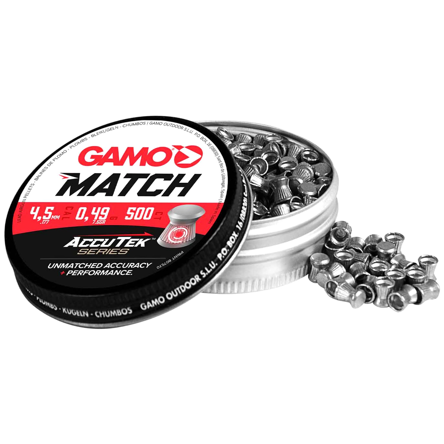 Дріб Gamo Match Accutek 4,5 мм 500 шт.