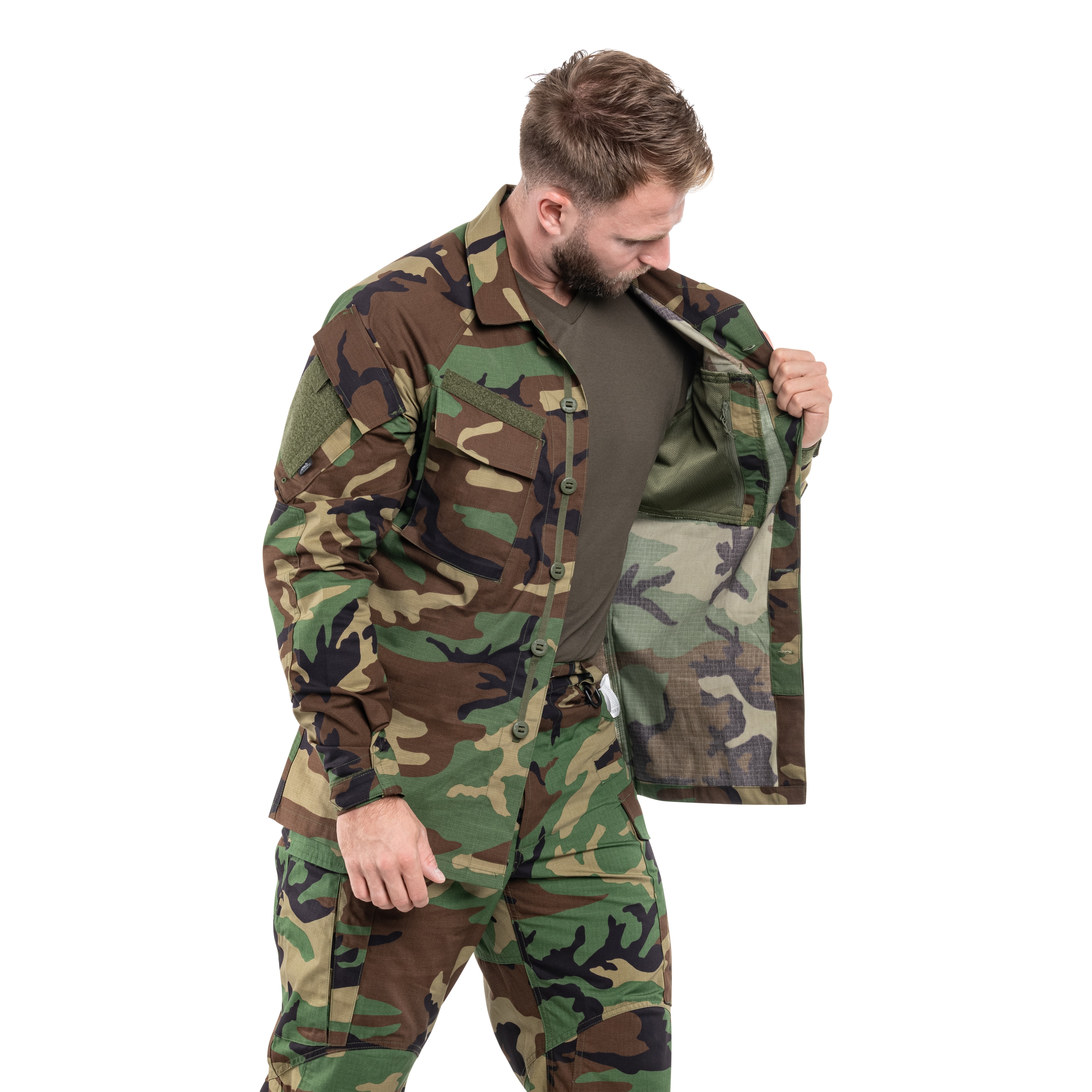 Bluza Helikon-Tex Raid Polycotton Stretch Rip-Stop - US Woodland