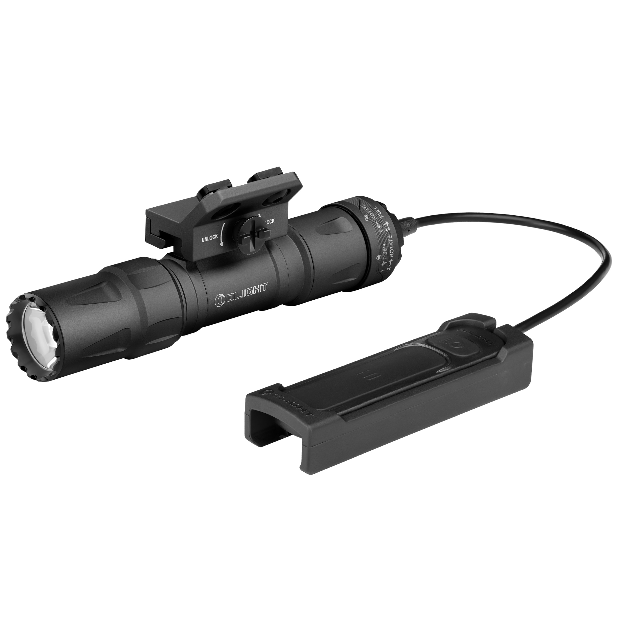 Ліхтарик для зброї Olight Odin S Matte Black з кріпленням - 1500 люменів