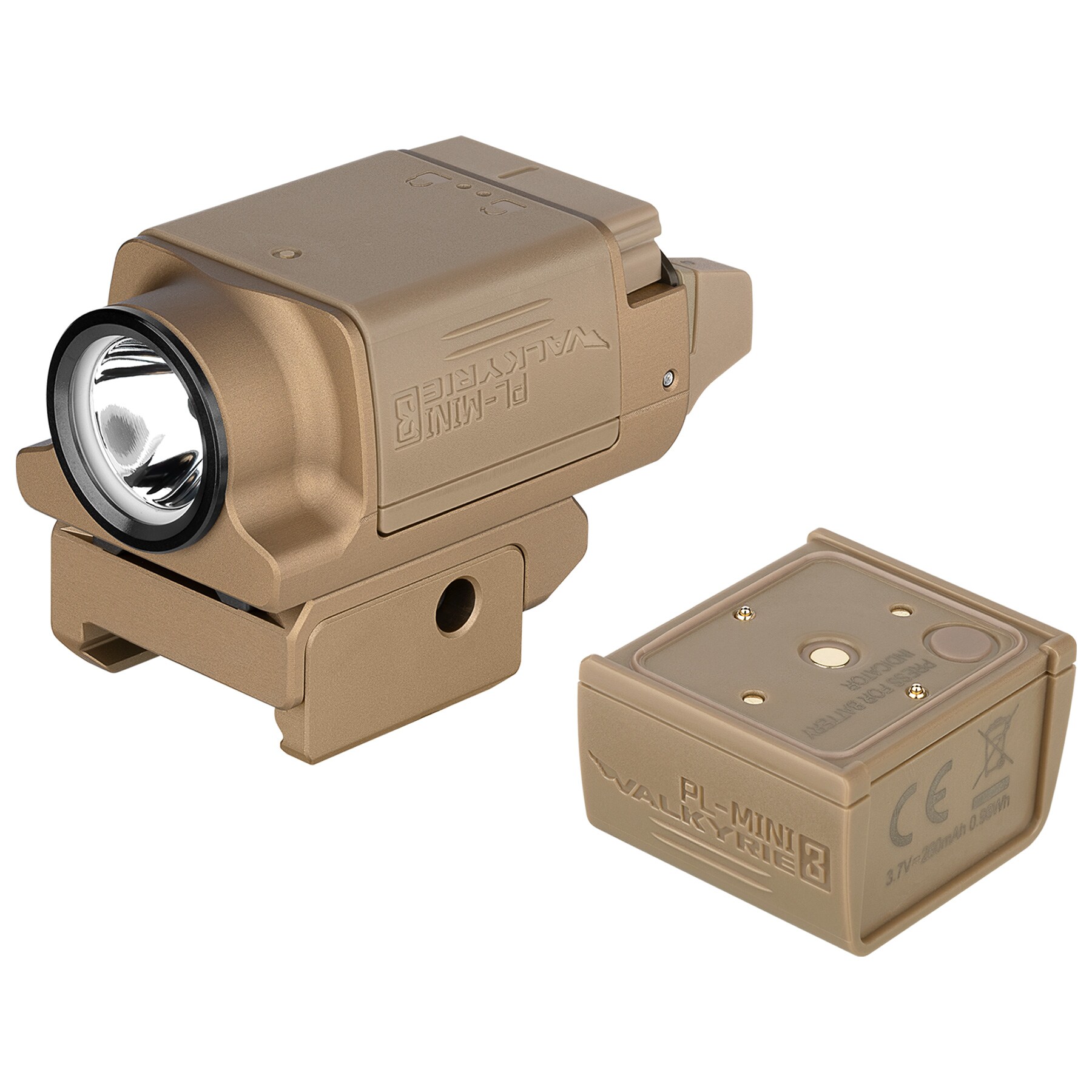 Ліхтарик на зброю Olight PL Mini 3 Valkyrie - Desert Tan - 600 люменів