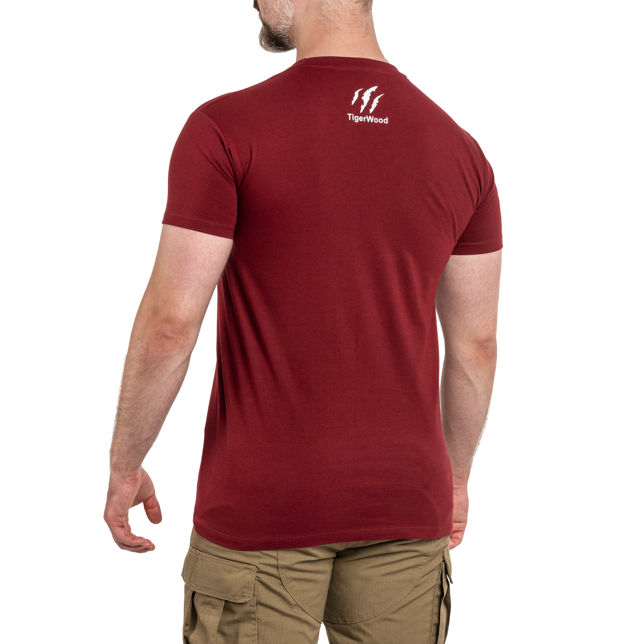 Koszulka T-shirt TigerWood Róża Wiatrów - Bordowa